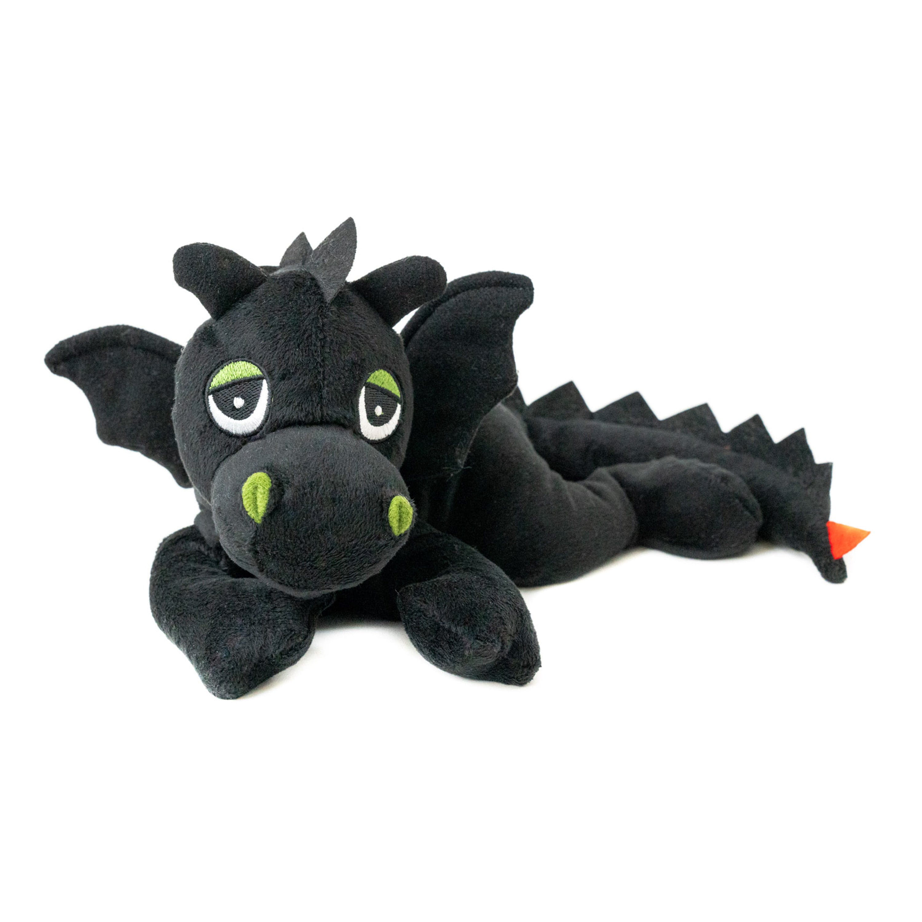 Habibi draak warmteknuffel - zwart - 33 cm - magnetronknuffel
