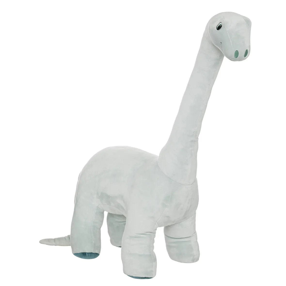 Dinosaurus brontosaurus knuffel - pluche - grijs - 90 cm