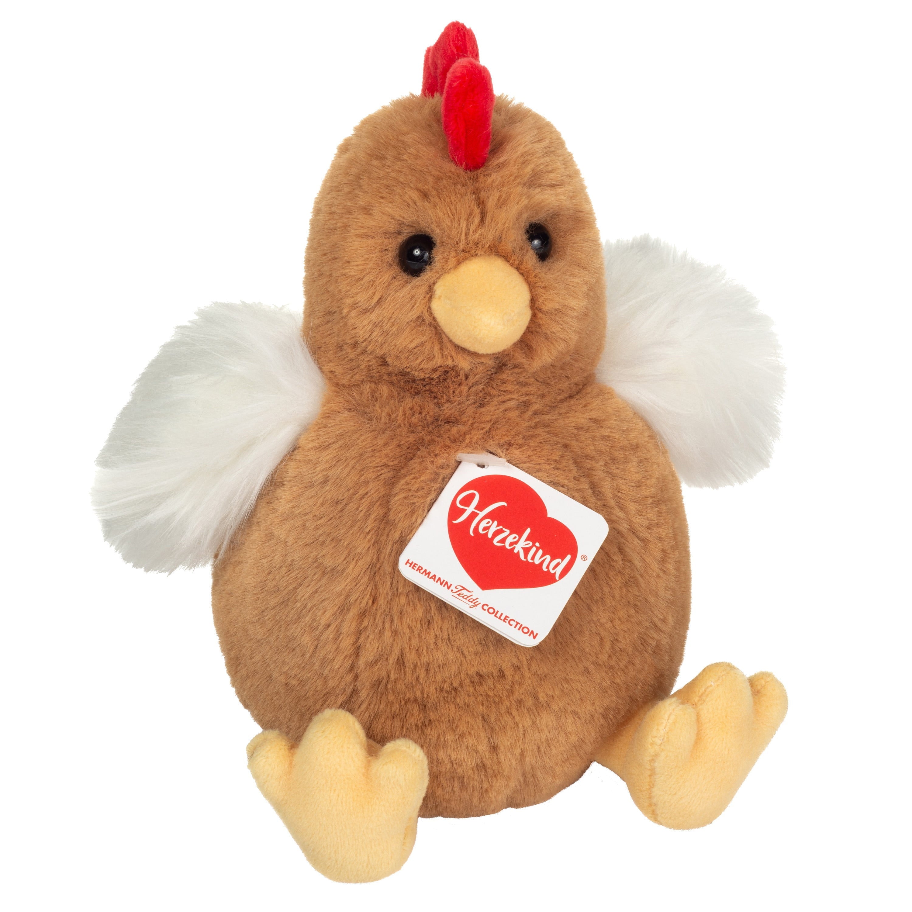 Hermann Teddy kip knuffel - pluche - bruin - 18 cm