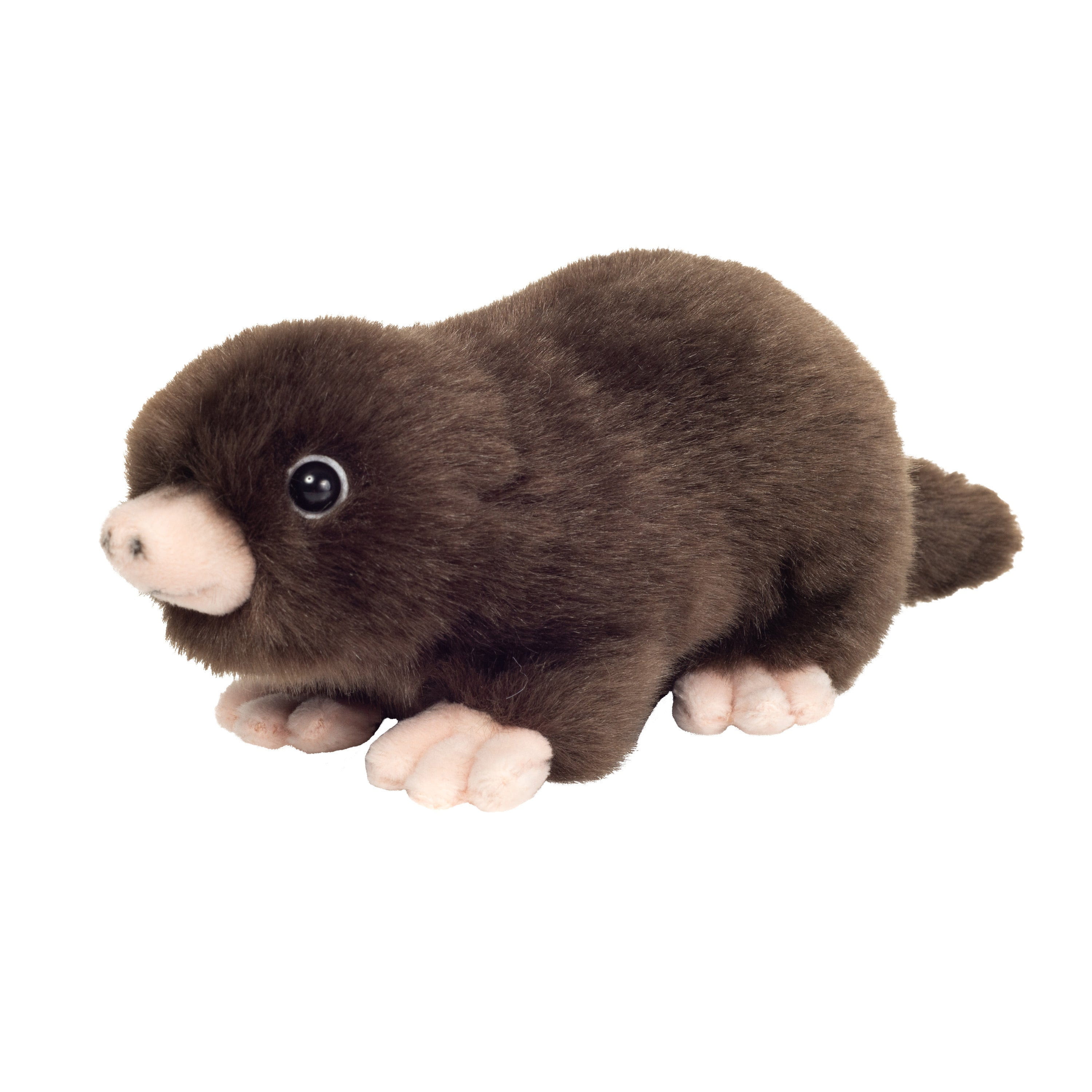 Mol knuffel - zachte pluche - zwart - 17 cm