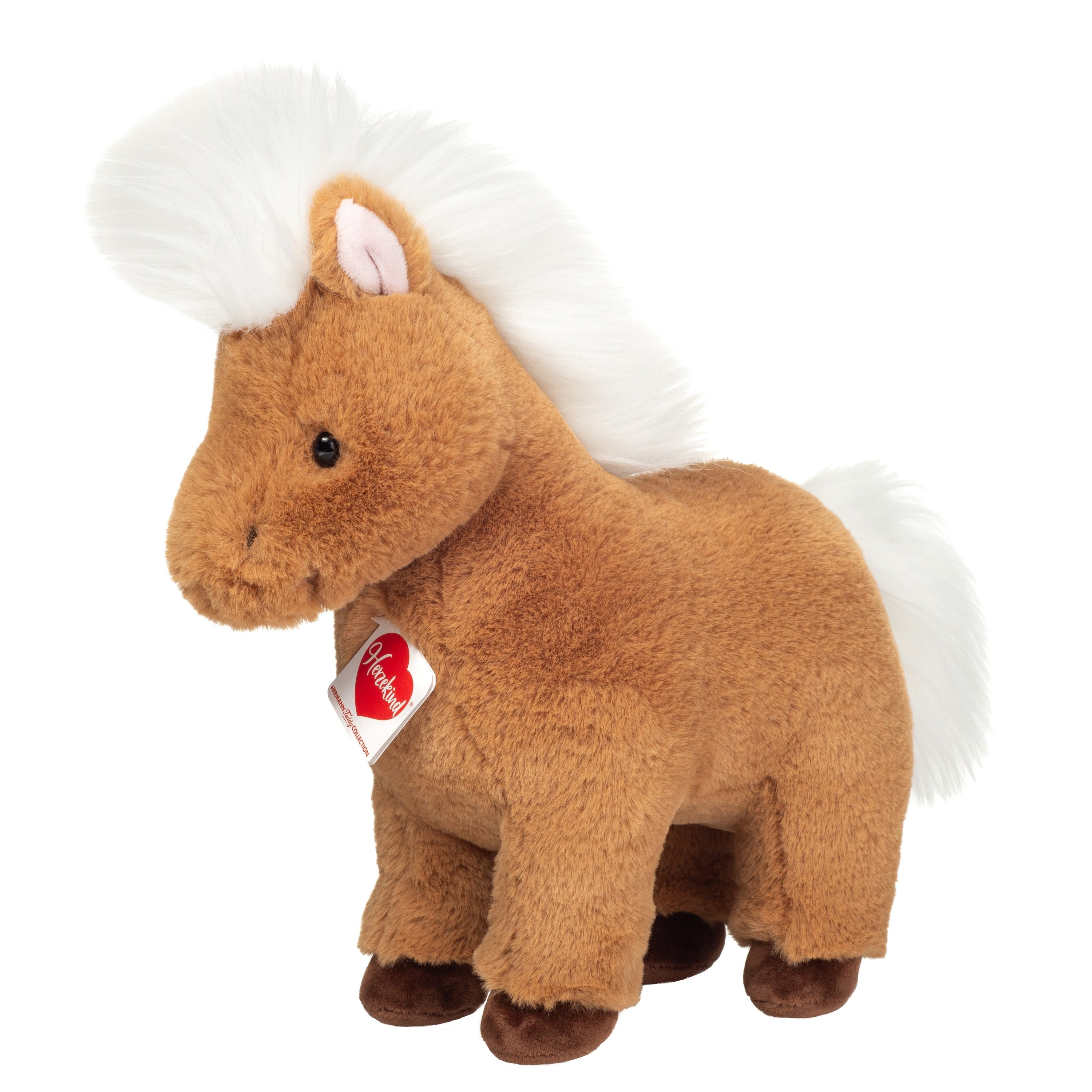 Shetland pony knuffel - pluche - bruin - 30 cm