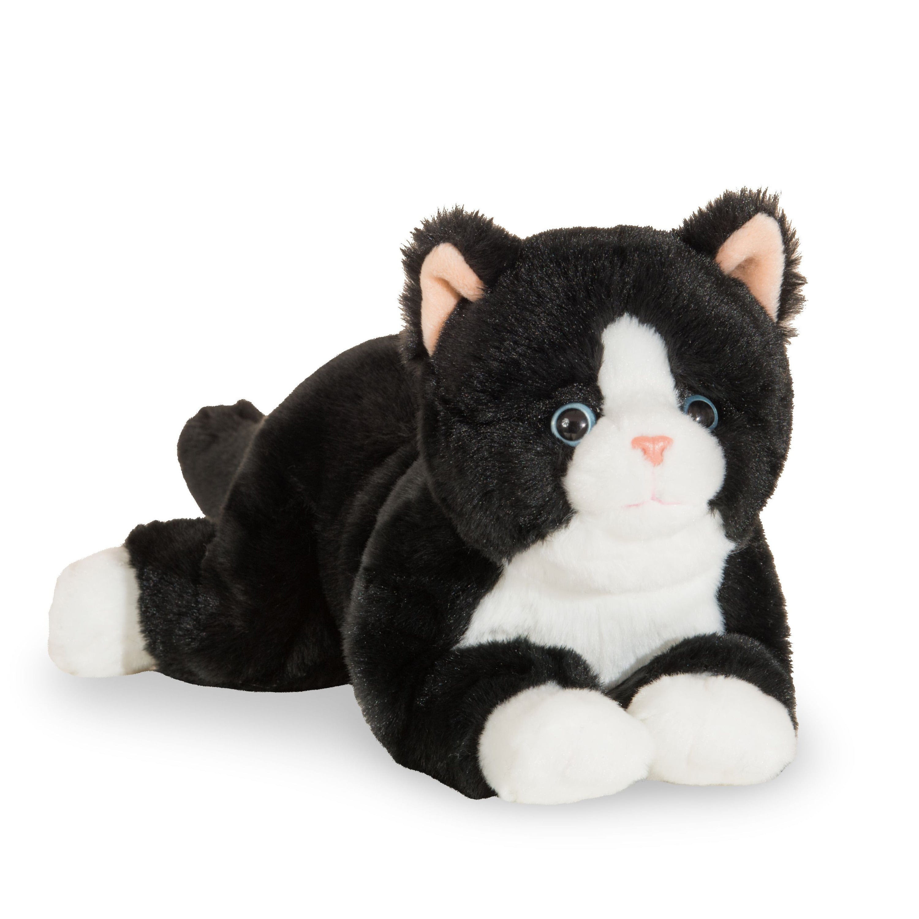 Knuffelkat zwart/wit - zachte pluche - premium kwaliteit - 30 cm