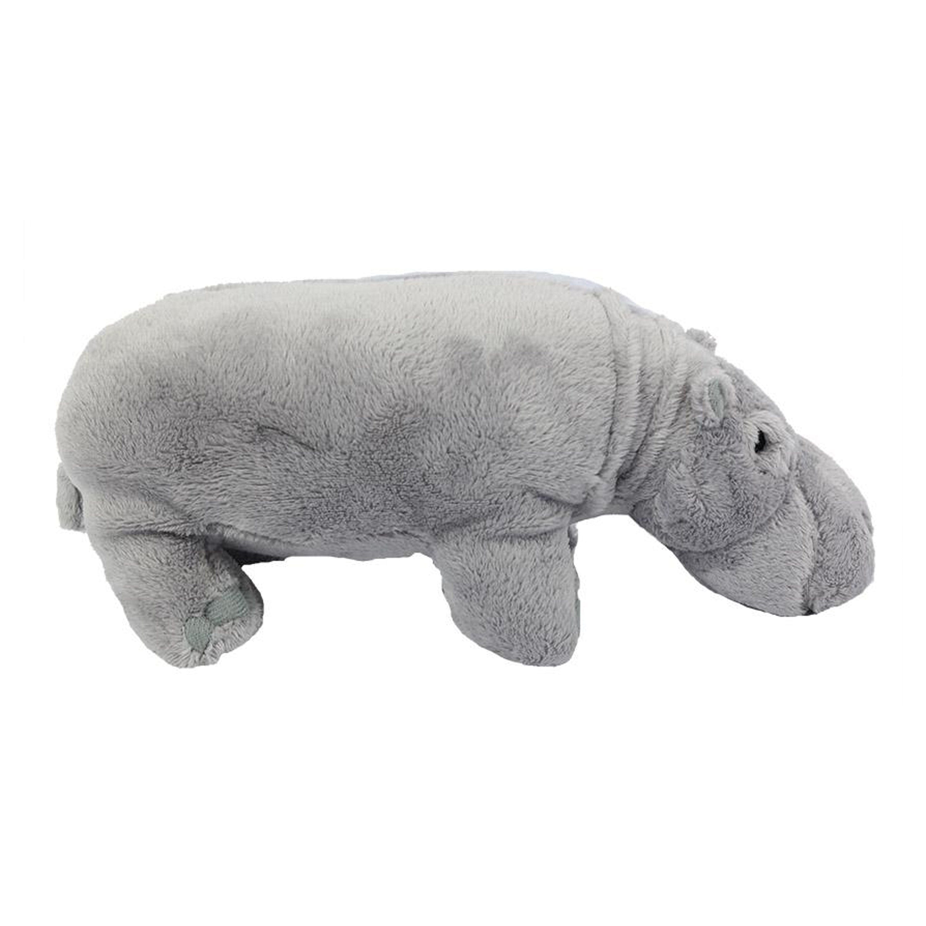 Nijlpaard knuffel - pluche - grijs - 23 cm - dierenknuffel