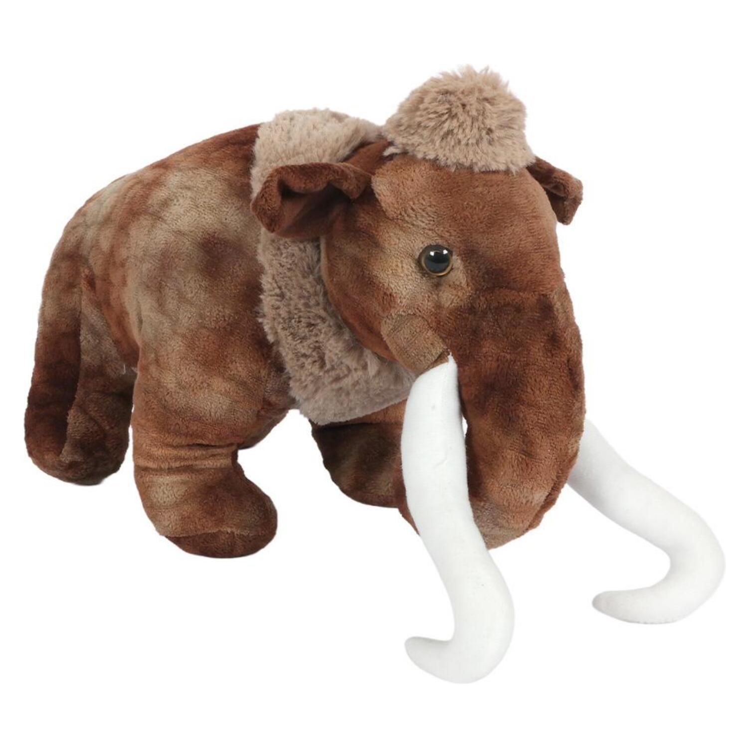 Mammoet knuffel - pluche - bruin - 41 cm - dierenknuffel