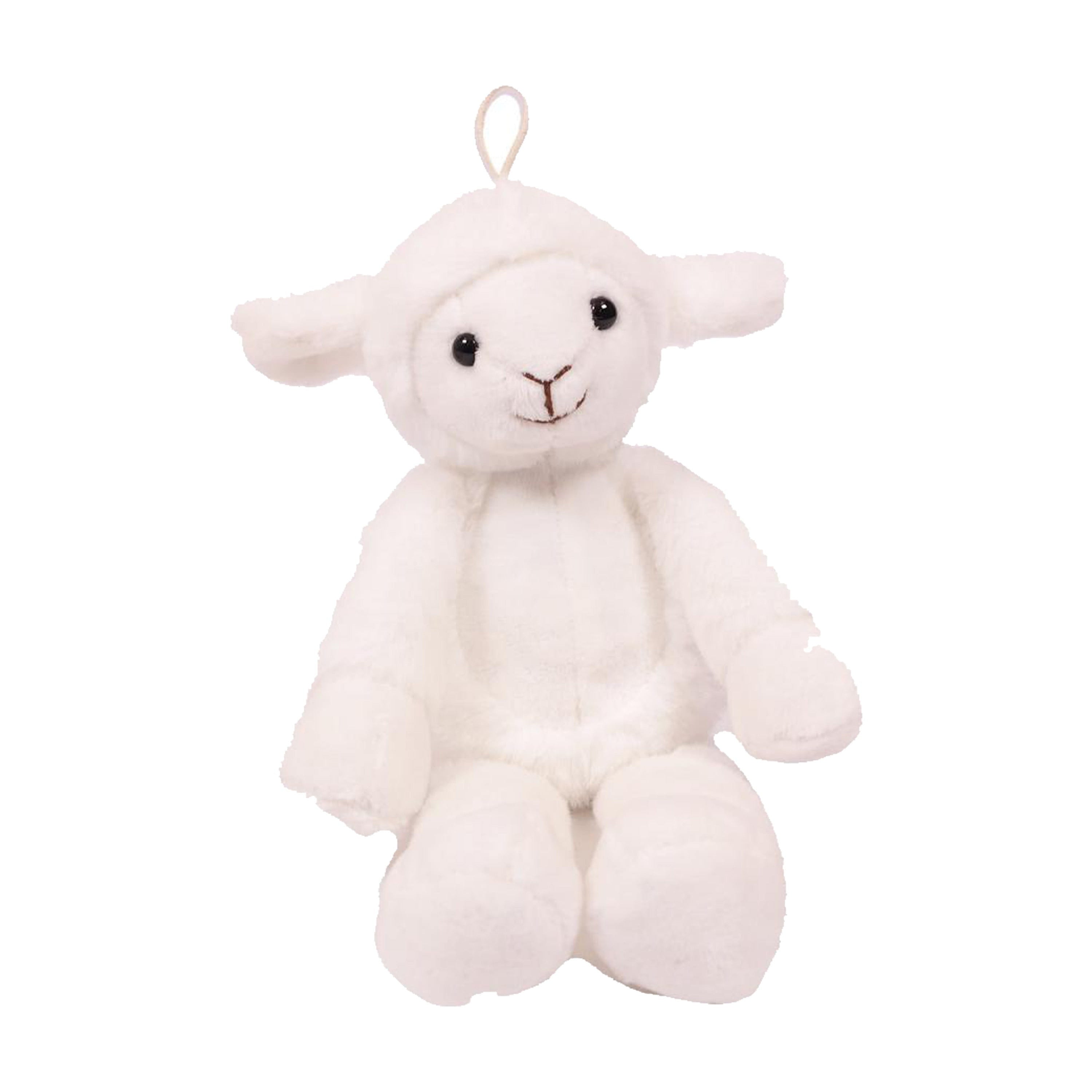 Schaap/lammetje knuffel - pluche - wit - 27 cm - dierenknuffel