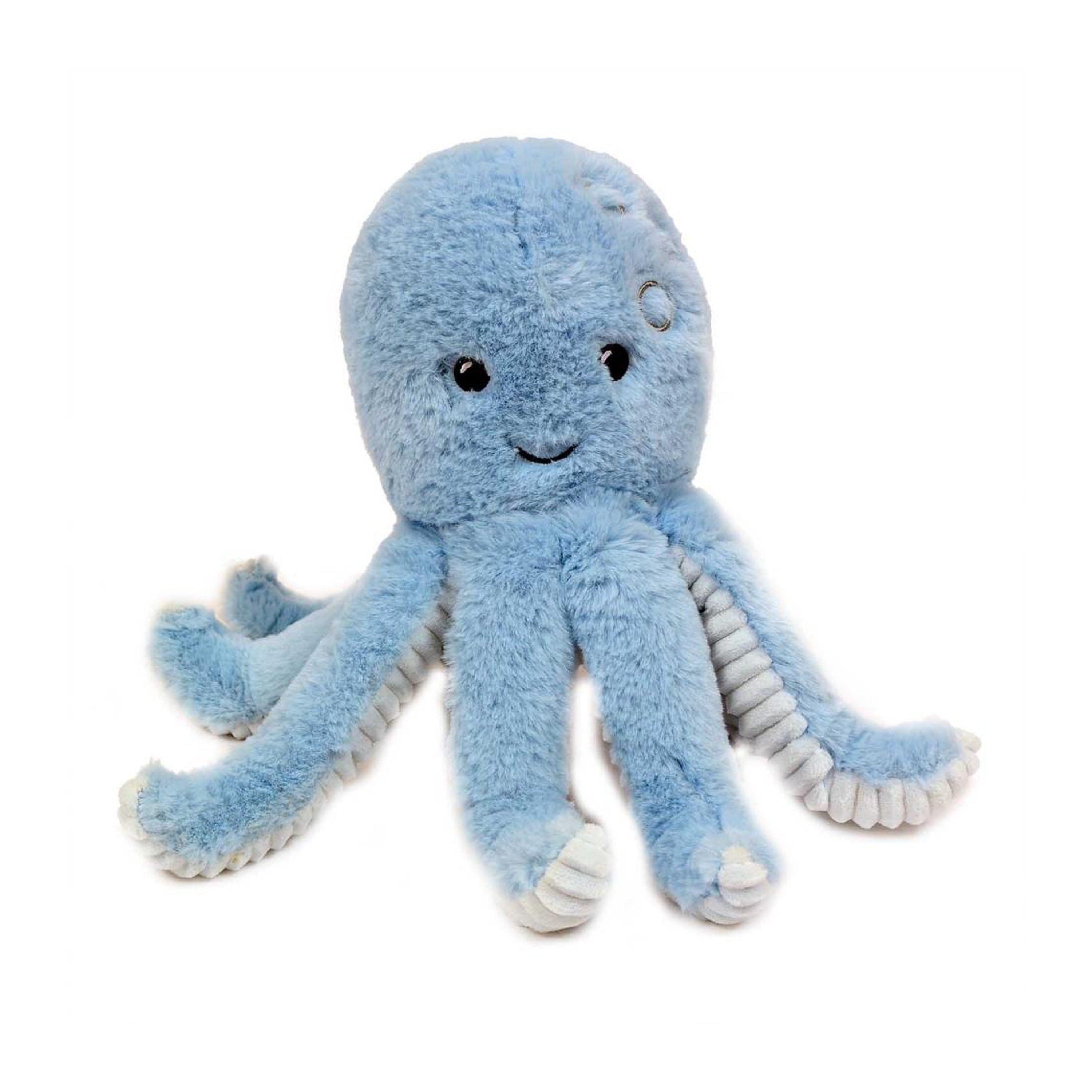 Inktvis knuffel - zacht pluche - blauw - 19 cm - dierenknuffel