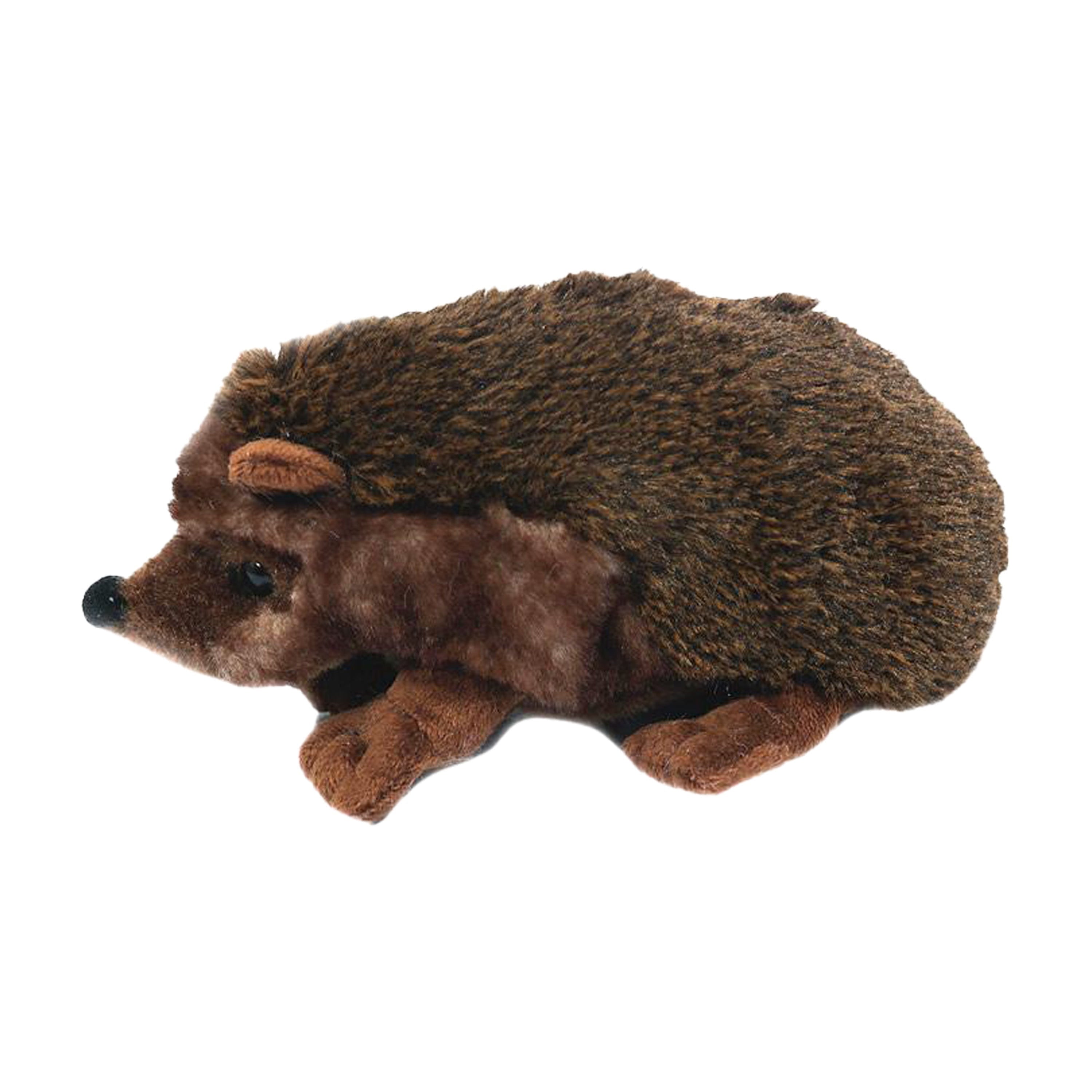 Egel knuffel - zachte pluche - bruin - 17 cm - dierenknuffel