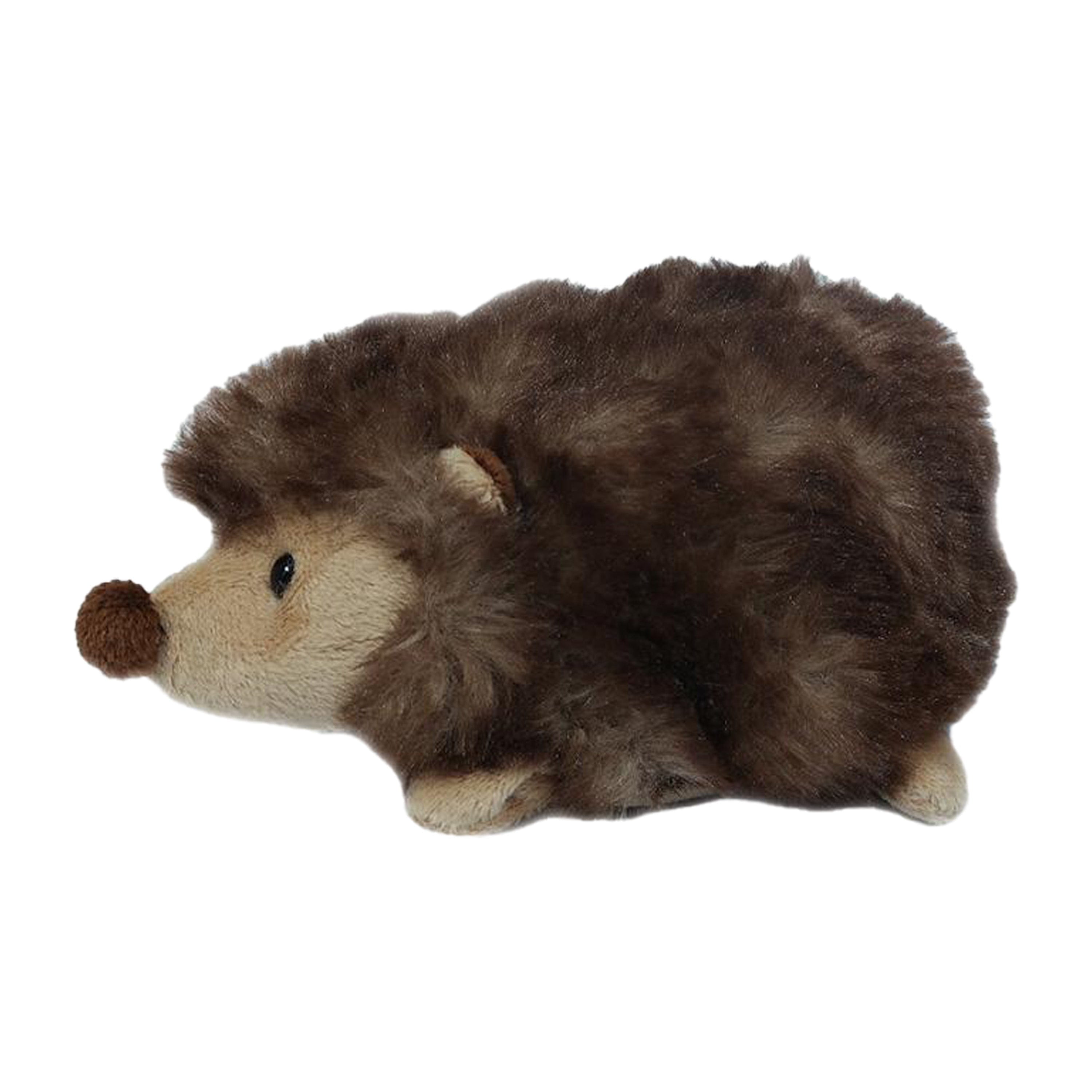 Egel knuffel - zachte pluche - bruin - 15 cm - dierenknuffel