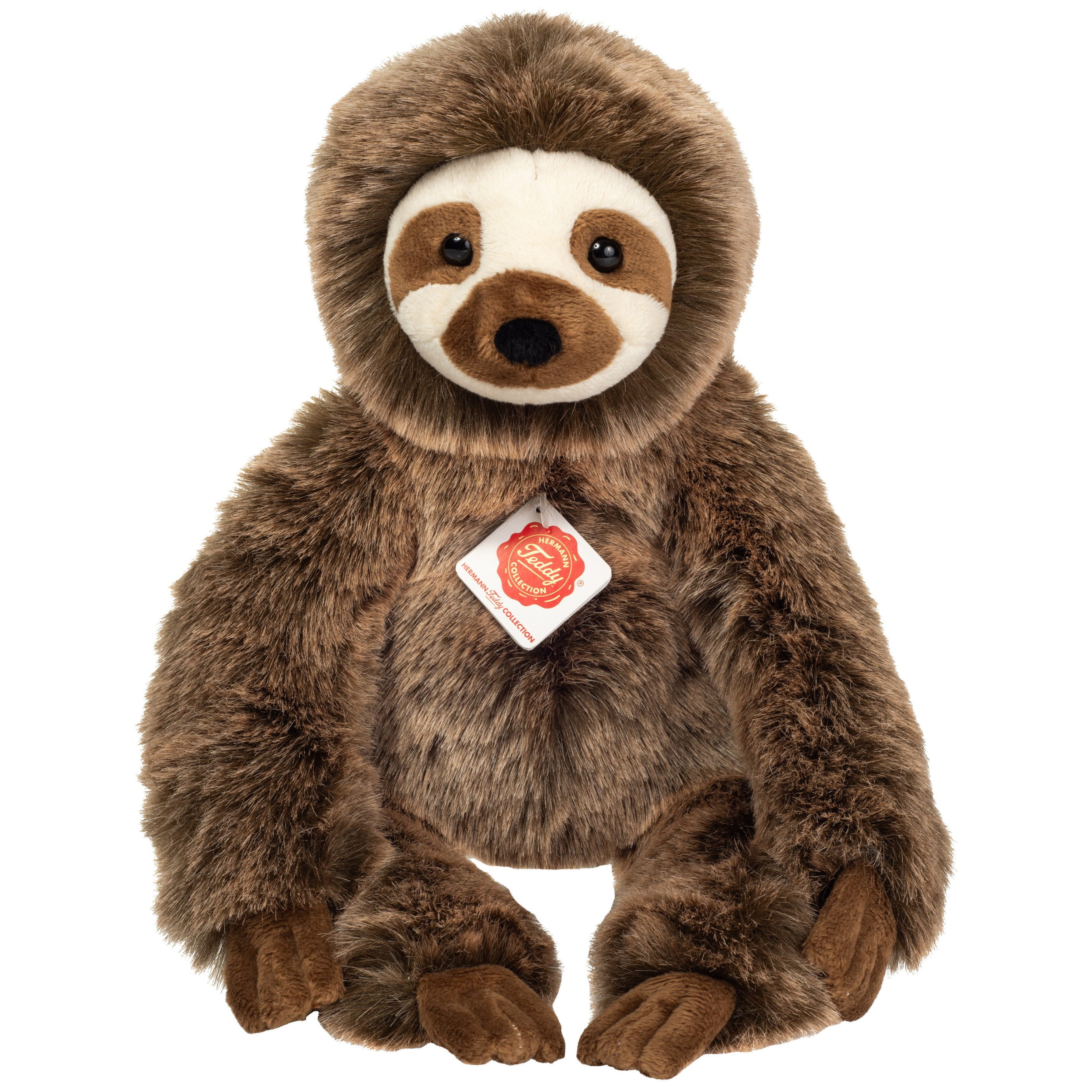 Hermann Teddy luiaard knuffel - pluche - bruin - 40 cm
