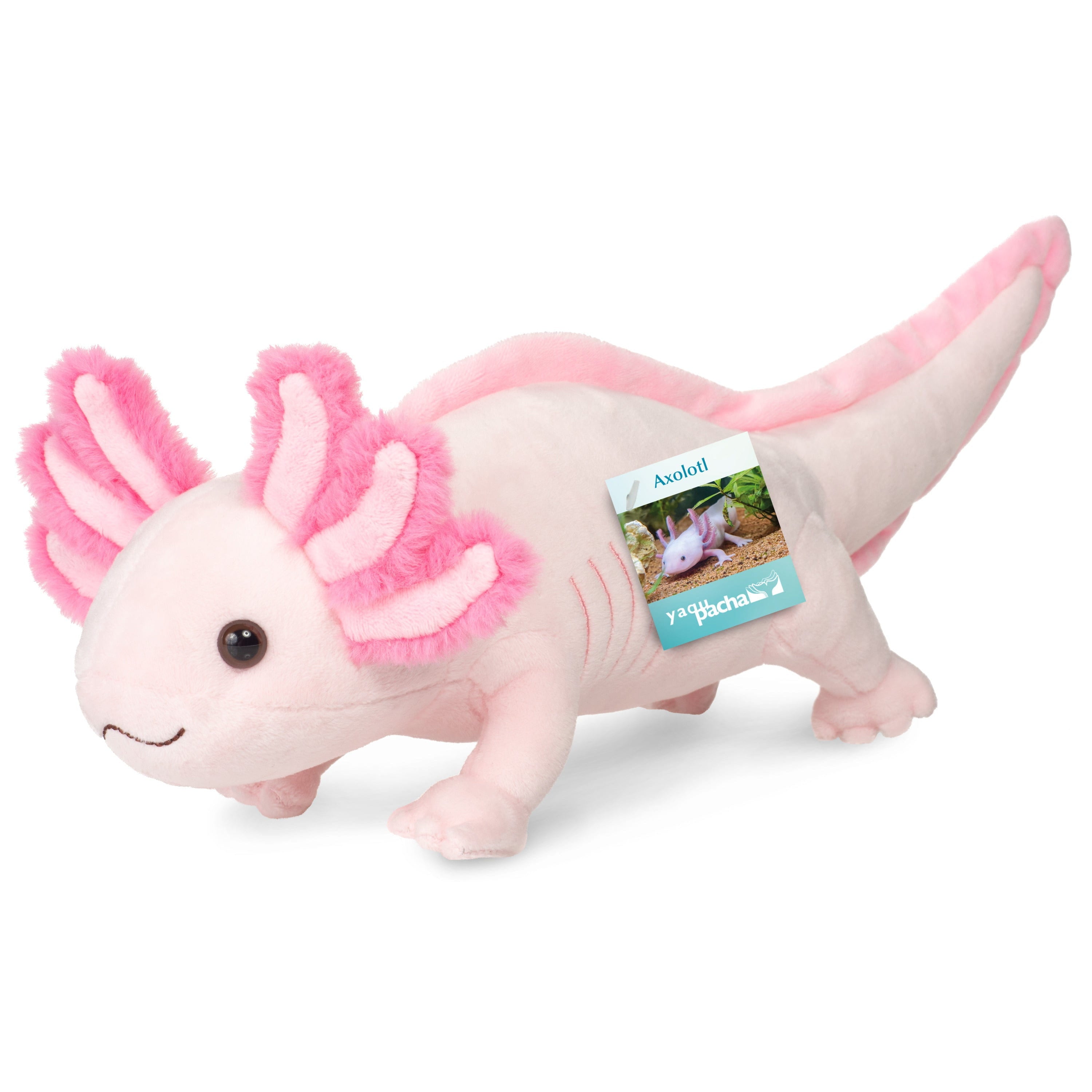 Axolotl knuffel - pluche - roze - 36 cm - Hermann Teddy