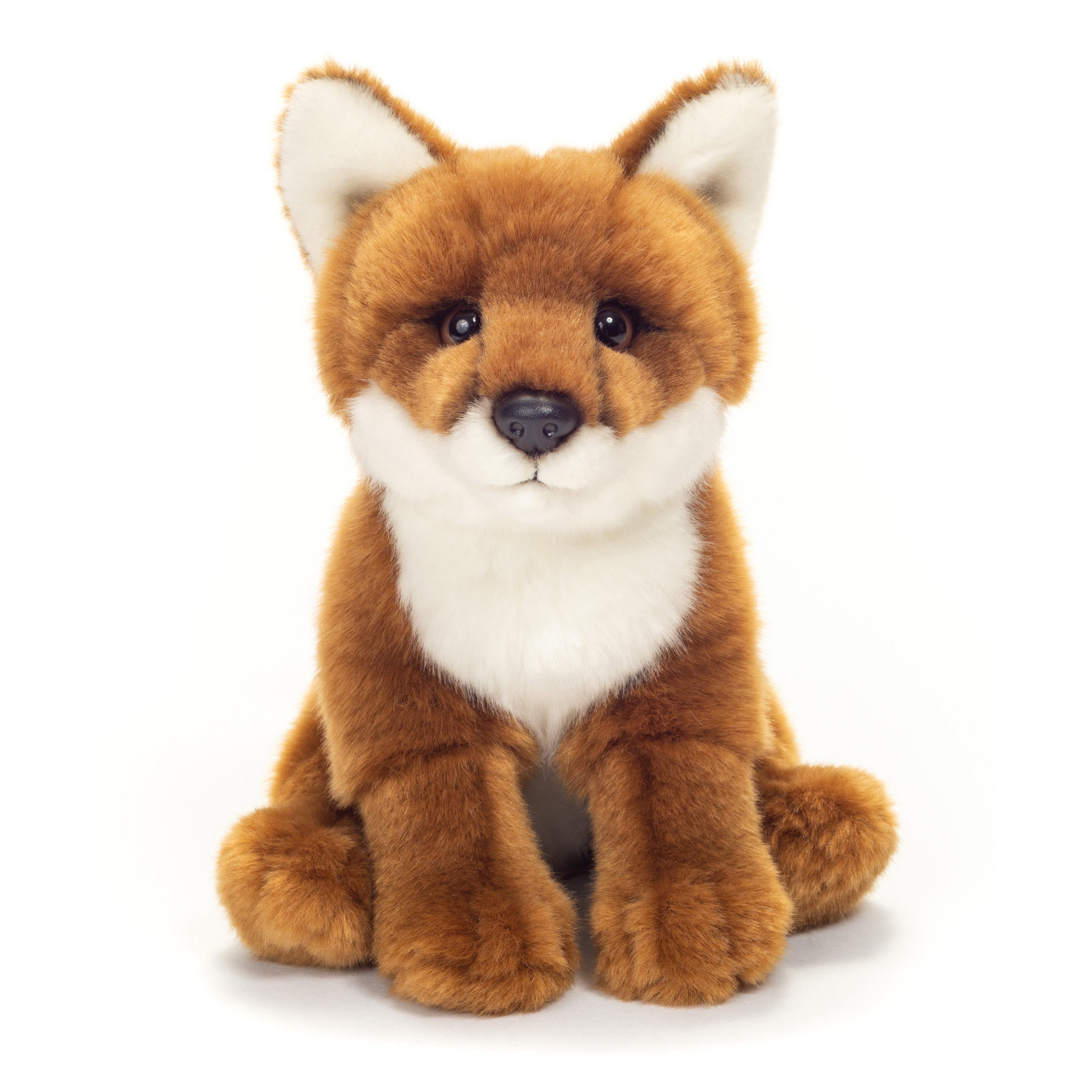 Hermann Teddy vos knuffel - pluche - 20 cm - rood