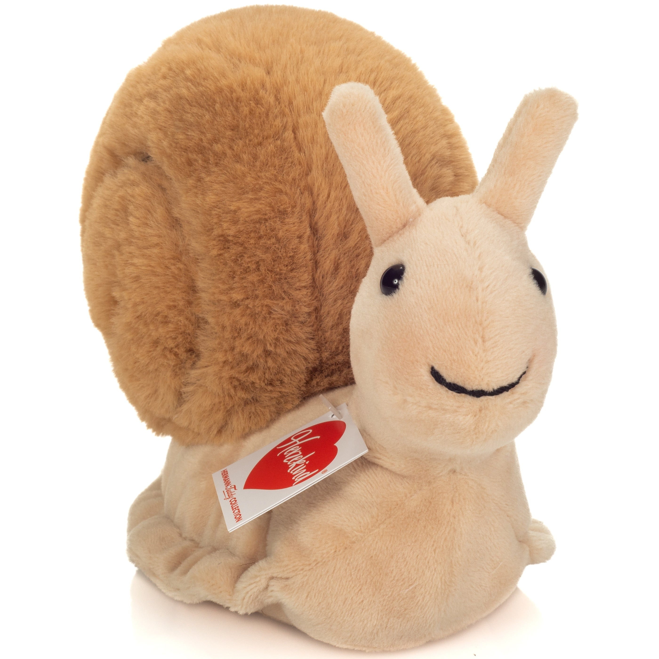 Slak knuffel - pluche - bruin - 20 cm - Hermann Teddy