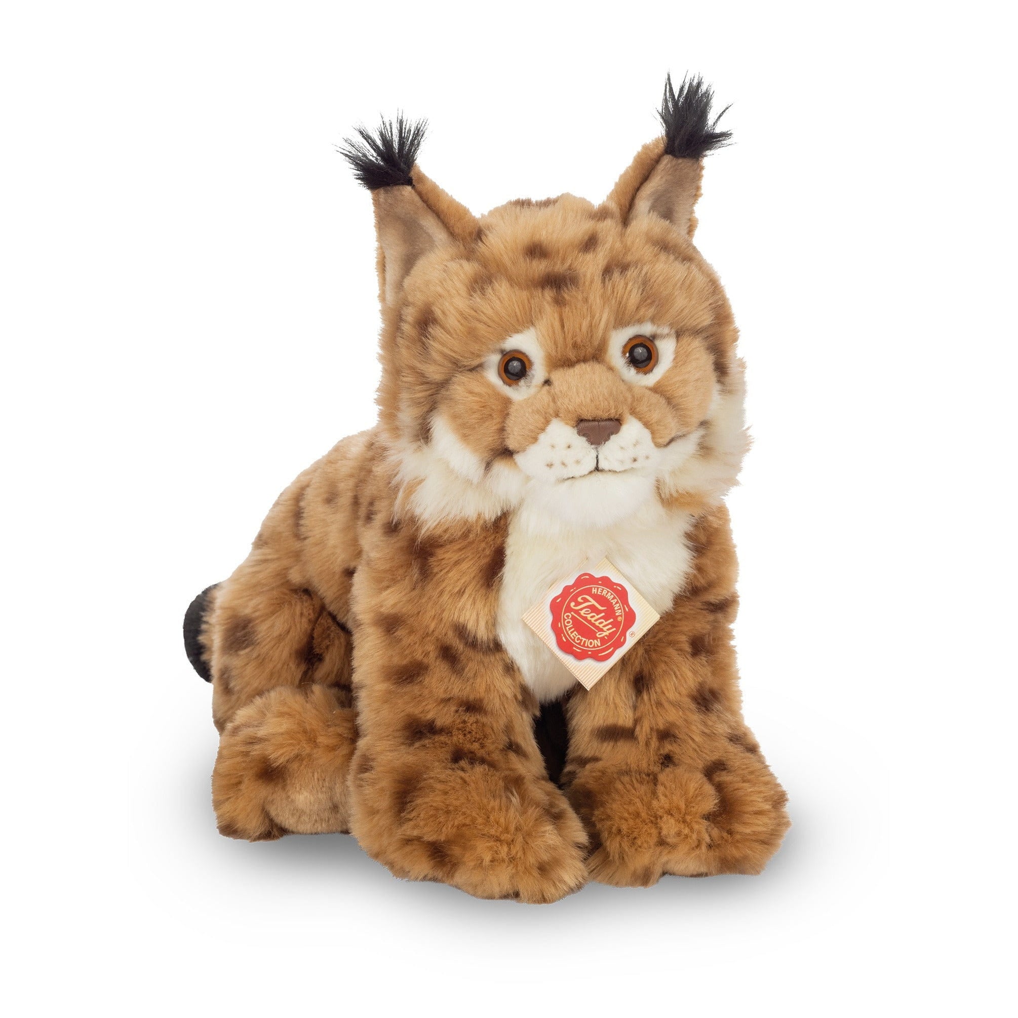 Lynx knuffel - pluche - lichtbruin - 26 cm - Hermann Teddy