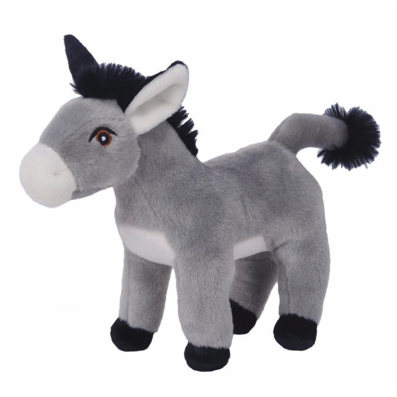 Ezel Henkie knuffel - pluche - grijs - 24 cm - dierenknuffel