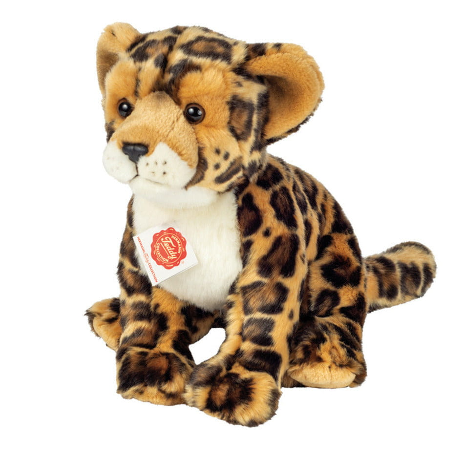 Luipaard knuffel - pluche - lichtbruin - 27 cm - Hermann Teddy