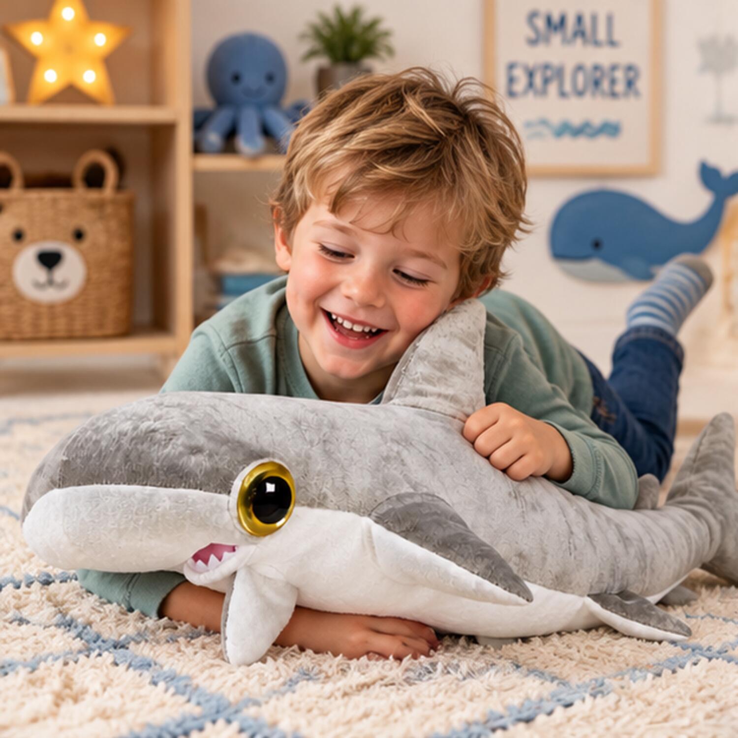 Hermann Teddy olifant knuffel - pluche - grijs - 25 cm