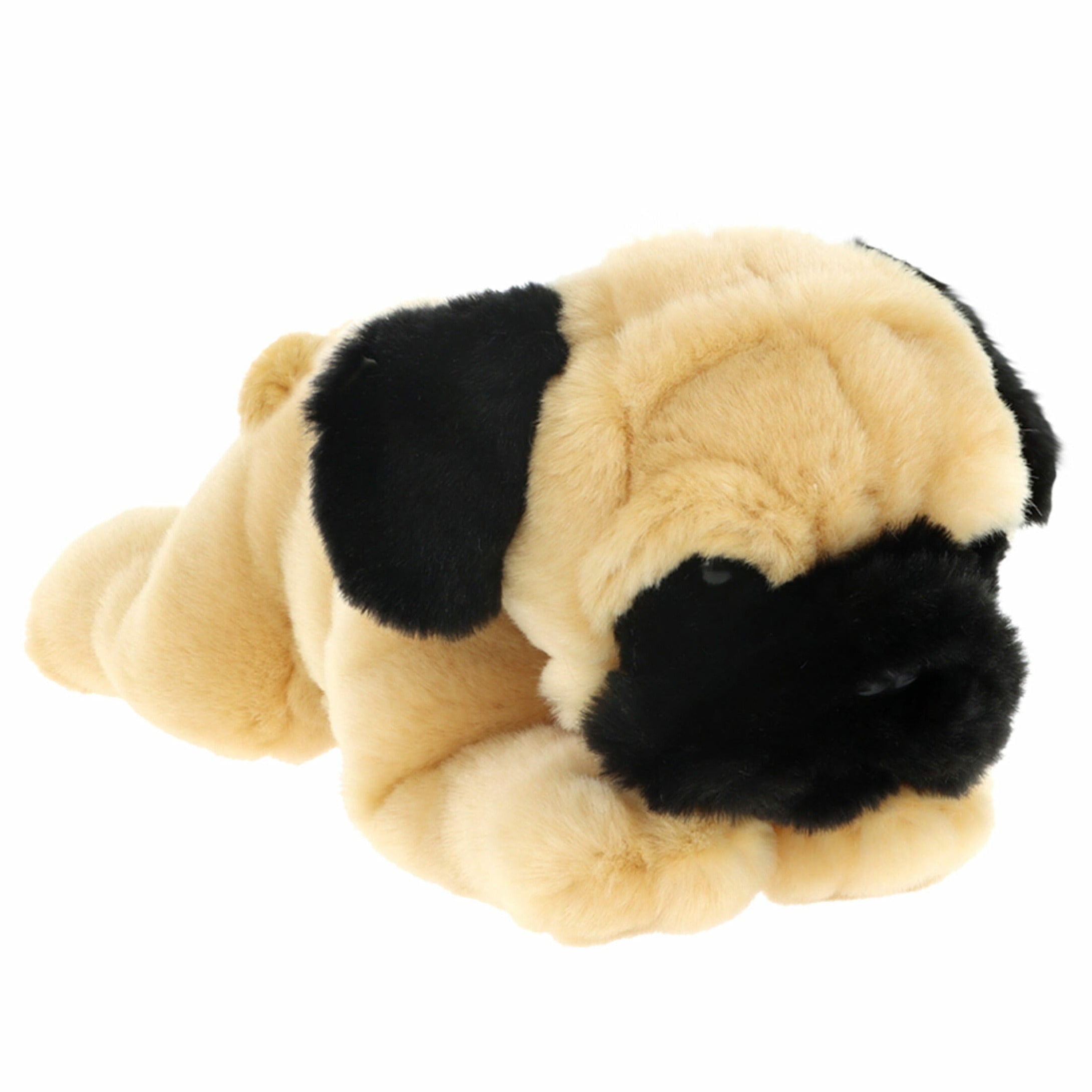 Mopshond puppy knuffel - pluche - beige - 30 cm
