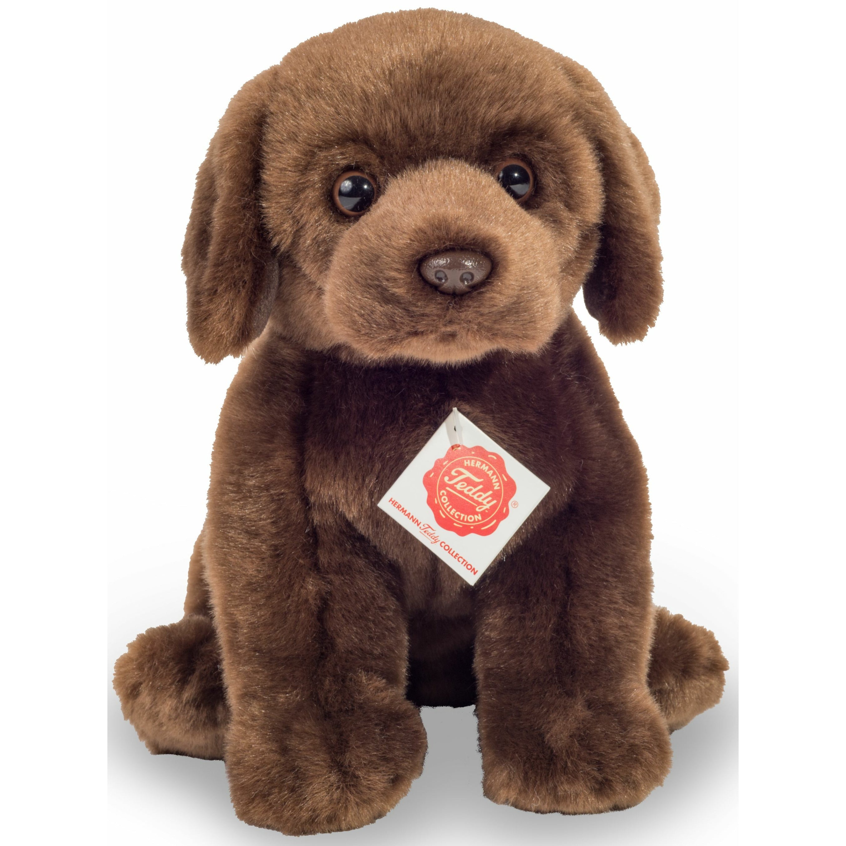 Labrador knuffel - pluche - donkerbruin - 25 cm