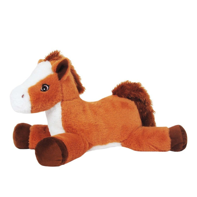 Sandy knuffel paard - pluche - lichtbruin - 38 cm