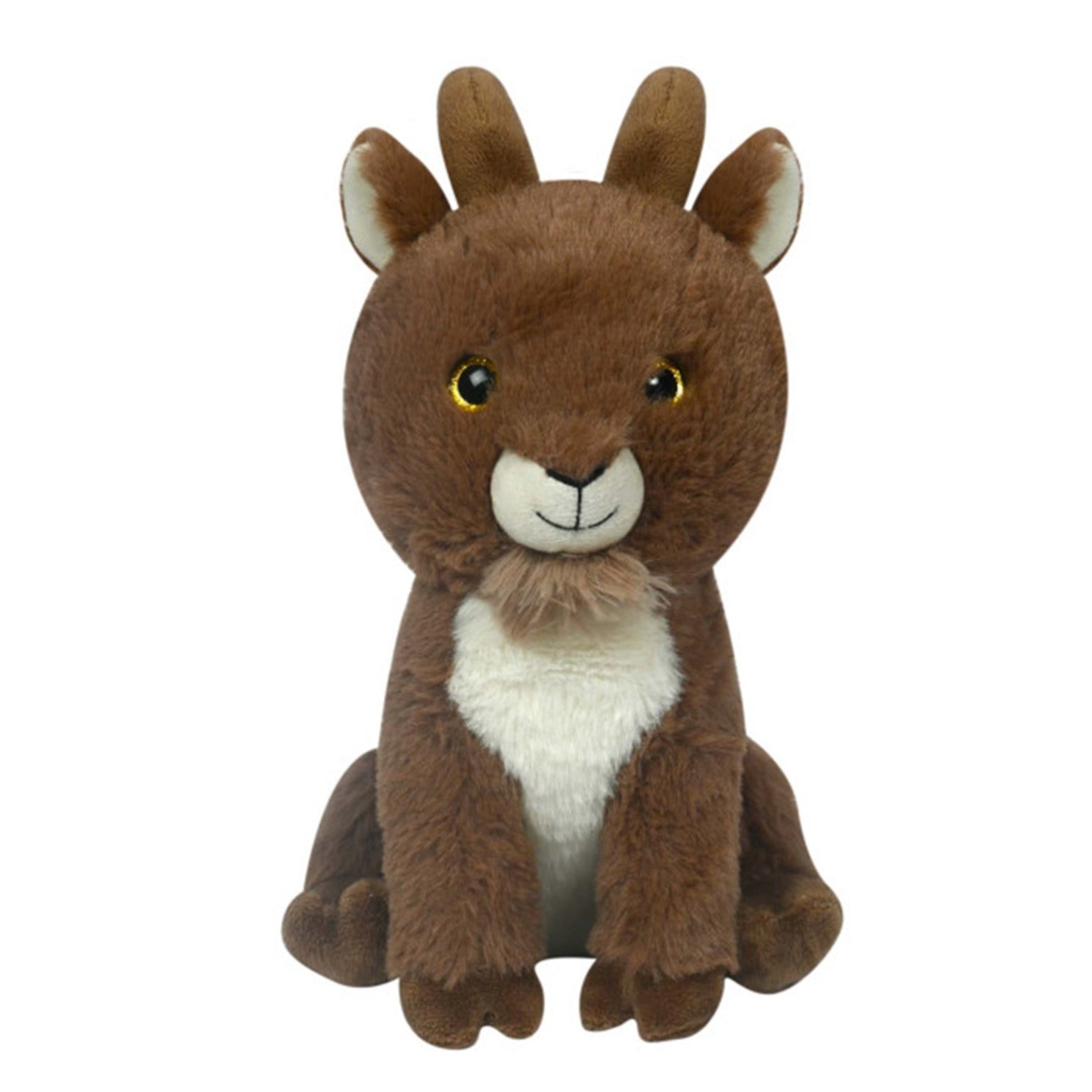 Geit Gerrit knuffel - pluche - bruin - 23 cm - dierenknuffel
