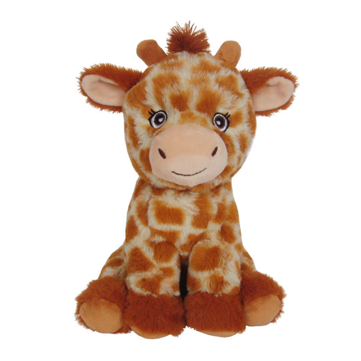 Giraffe Elvira knuffel - pluche - bruin - 24 cm - dierenknuffel