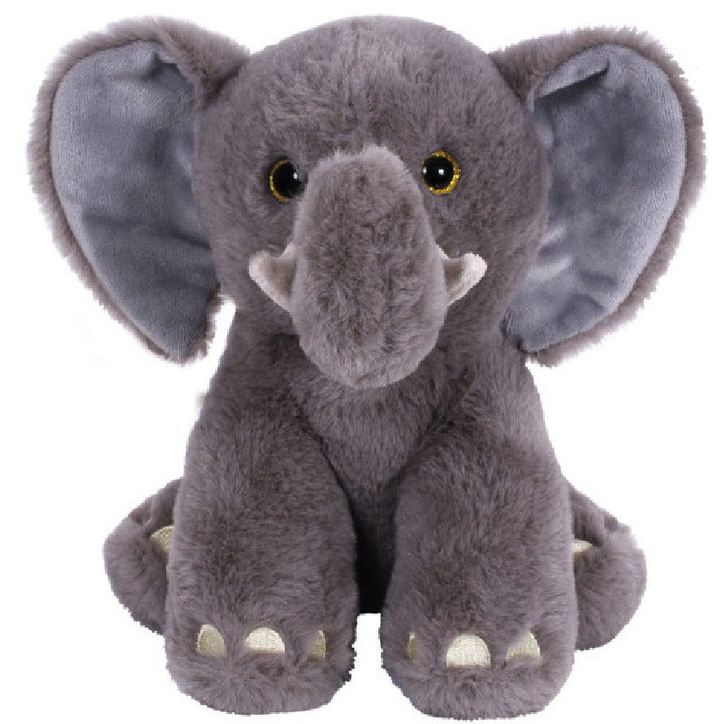 Olifant Leo knuffel - pluche - grijs - 23 cm - dierenknuffel