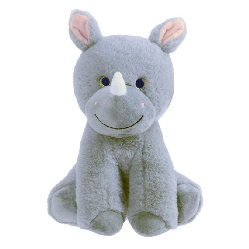 Olly neushoorn knuffel - pluche - grijs - 24 cm - wilde dieren