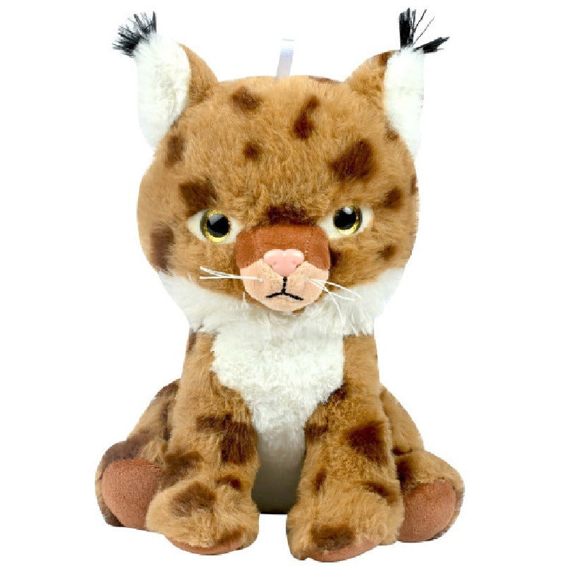 Lynx knuffel Lonnie - pluche - lichtbruin - 23 cm