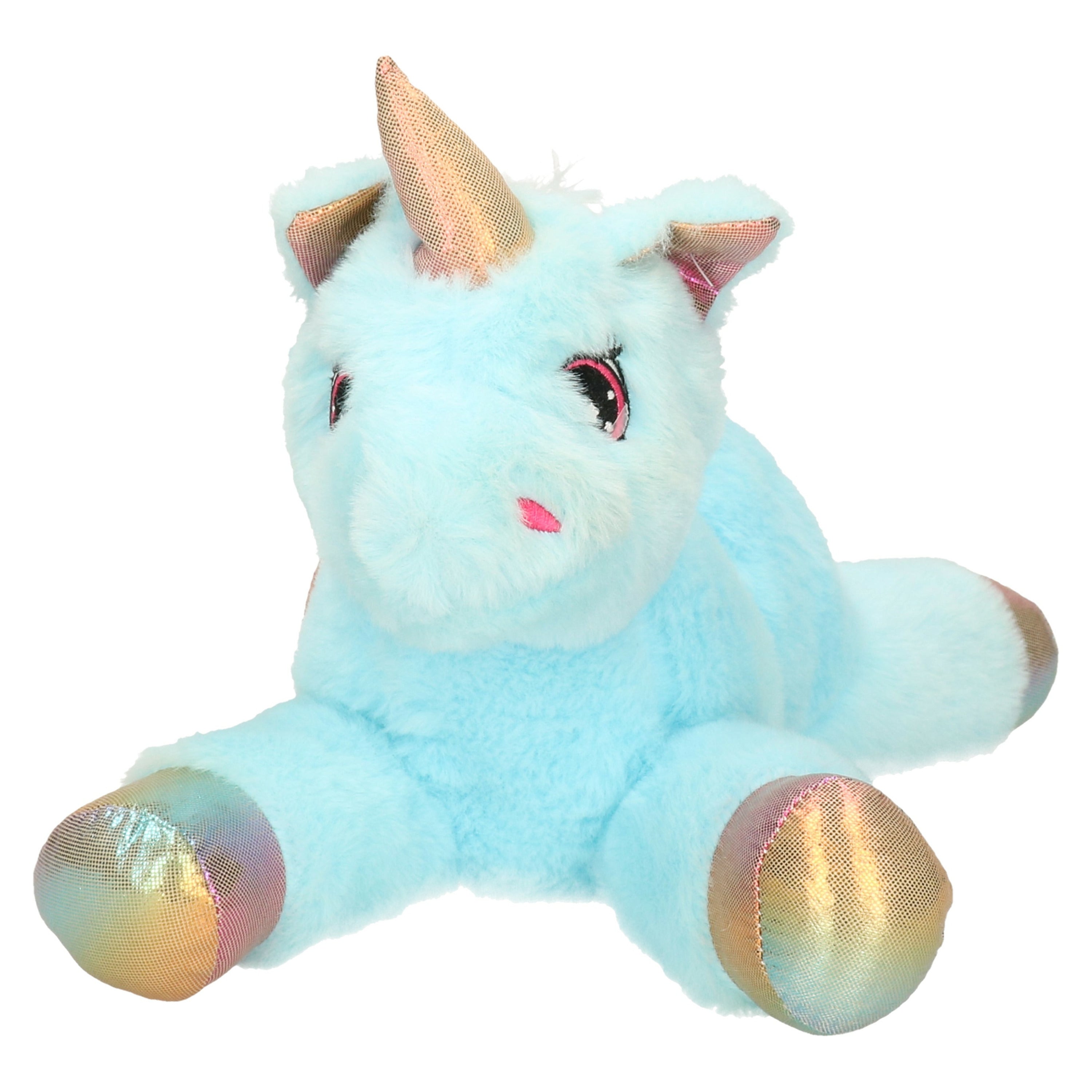 Eenhoorn Mistica knuffel - pluche - blauw - 56 cm - unicorn