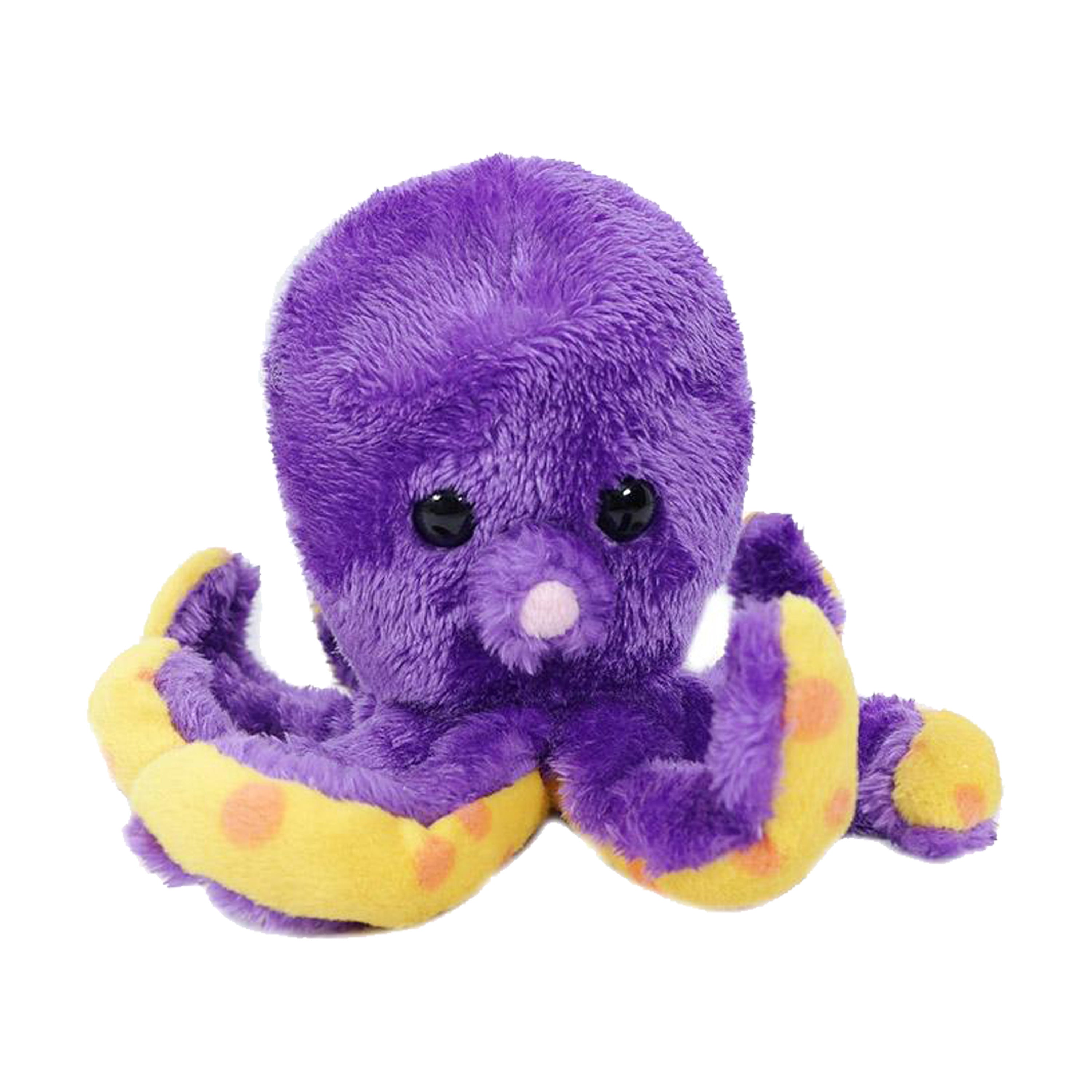 Inktvis knuffel - pluche - paars - 12 cm - dierenknuffel