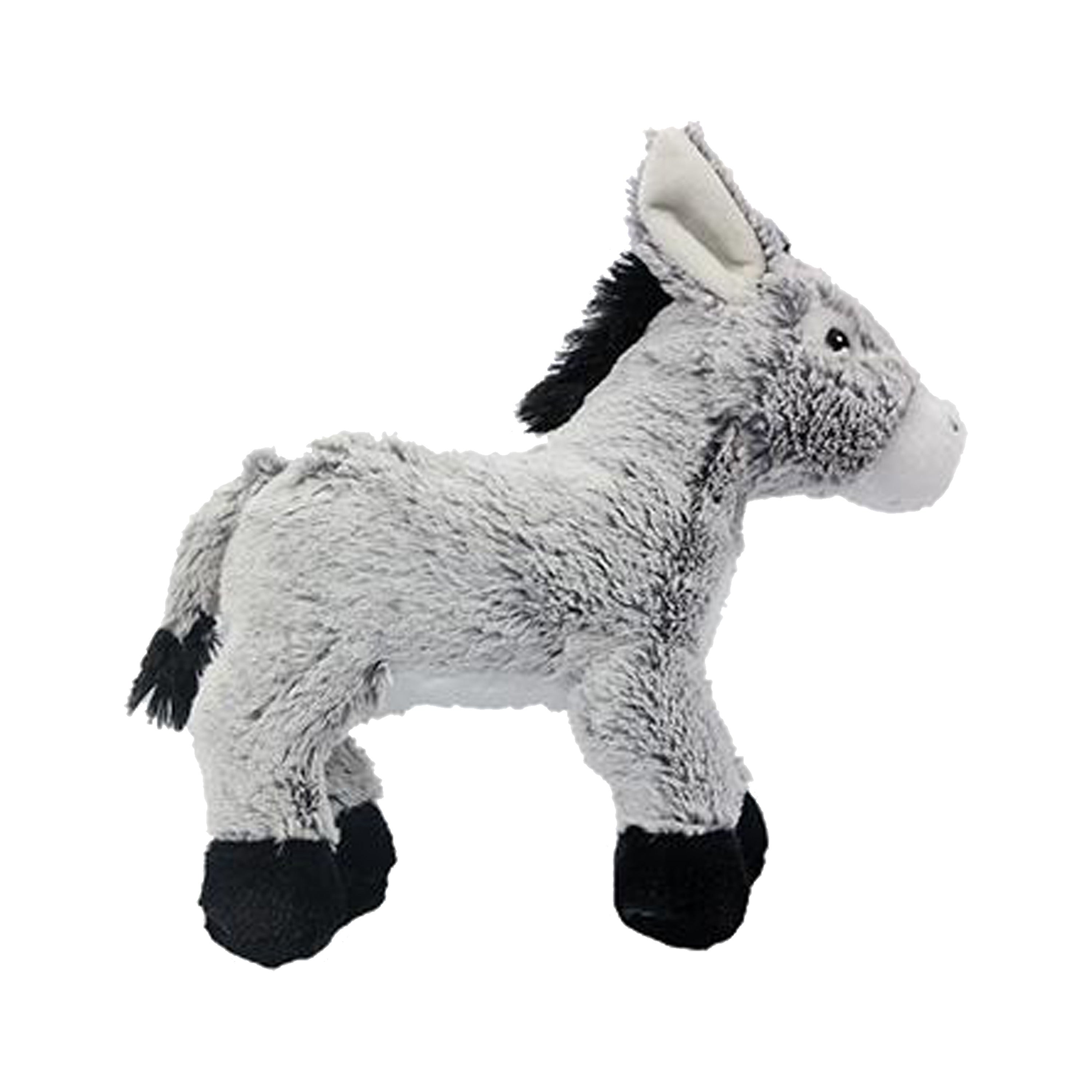 Ezel knuffel - zachte pluche - grijs - 24 cm