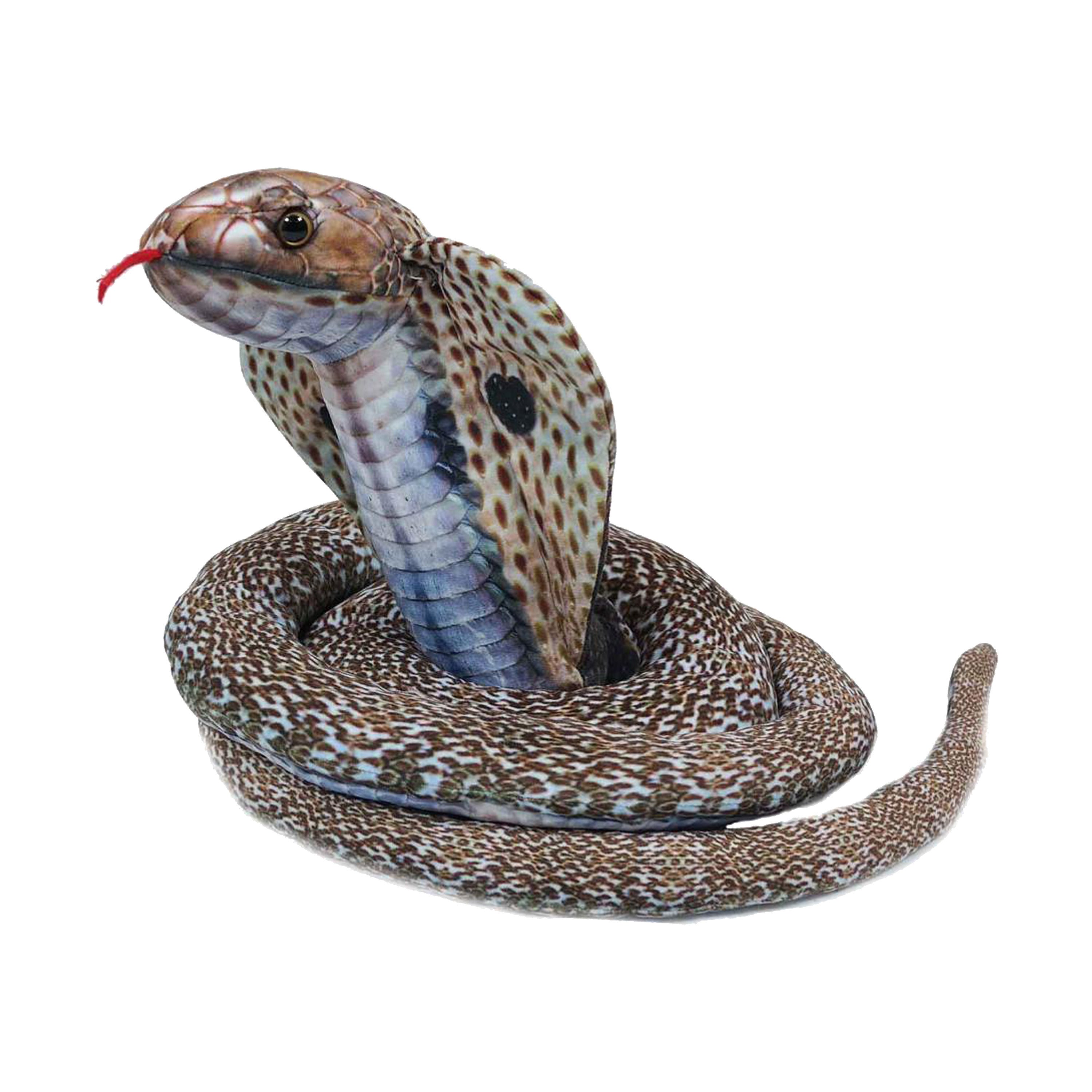 Cobra slang knuffel - pluche - bruin mix - 185 cm