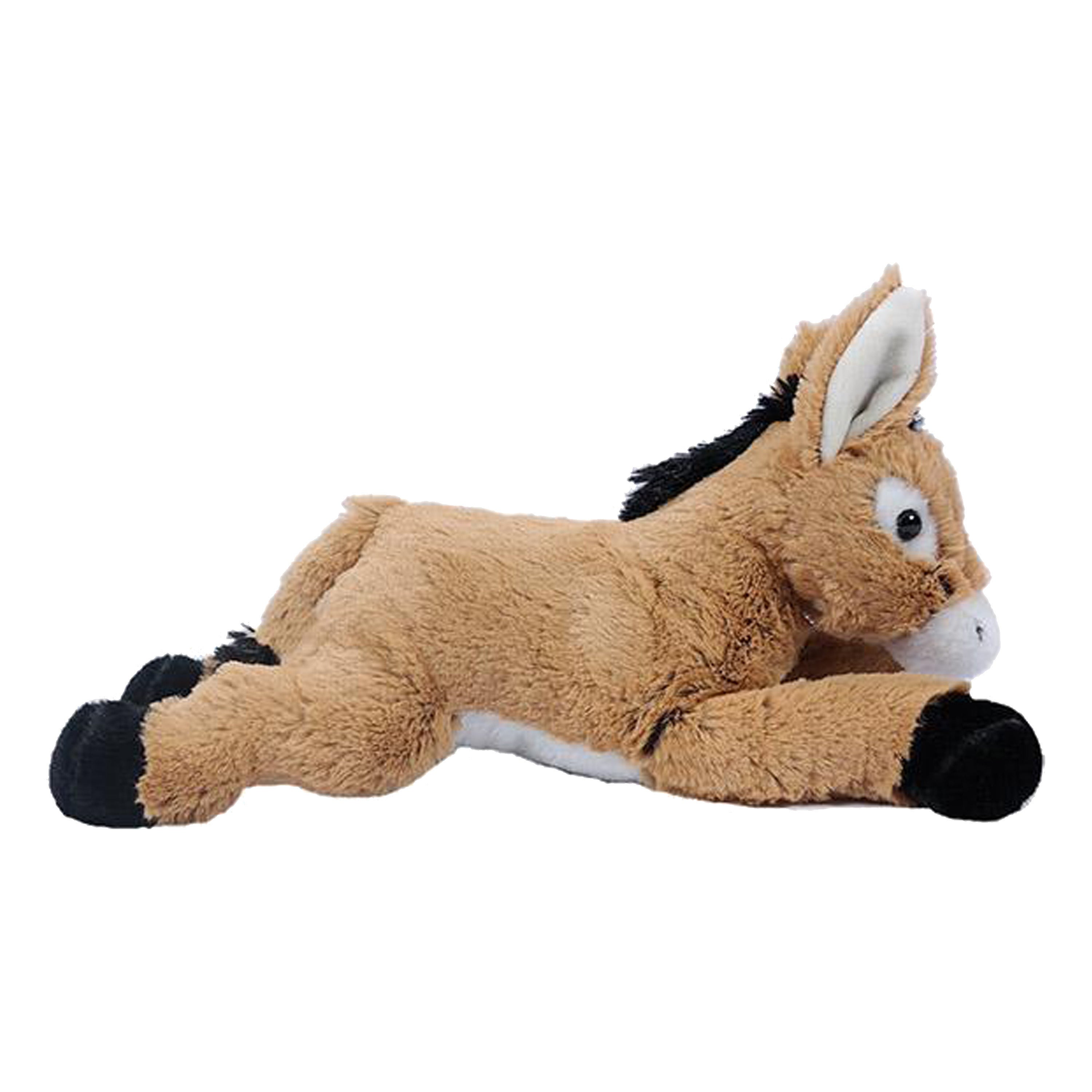Ezel knuffel - pluche - lichtbruin - 25 cm - boerderijdier