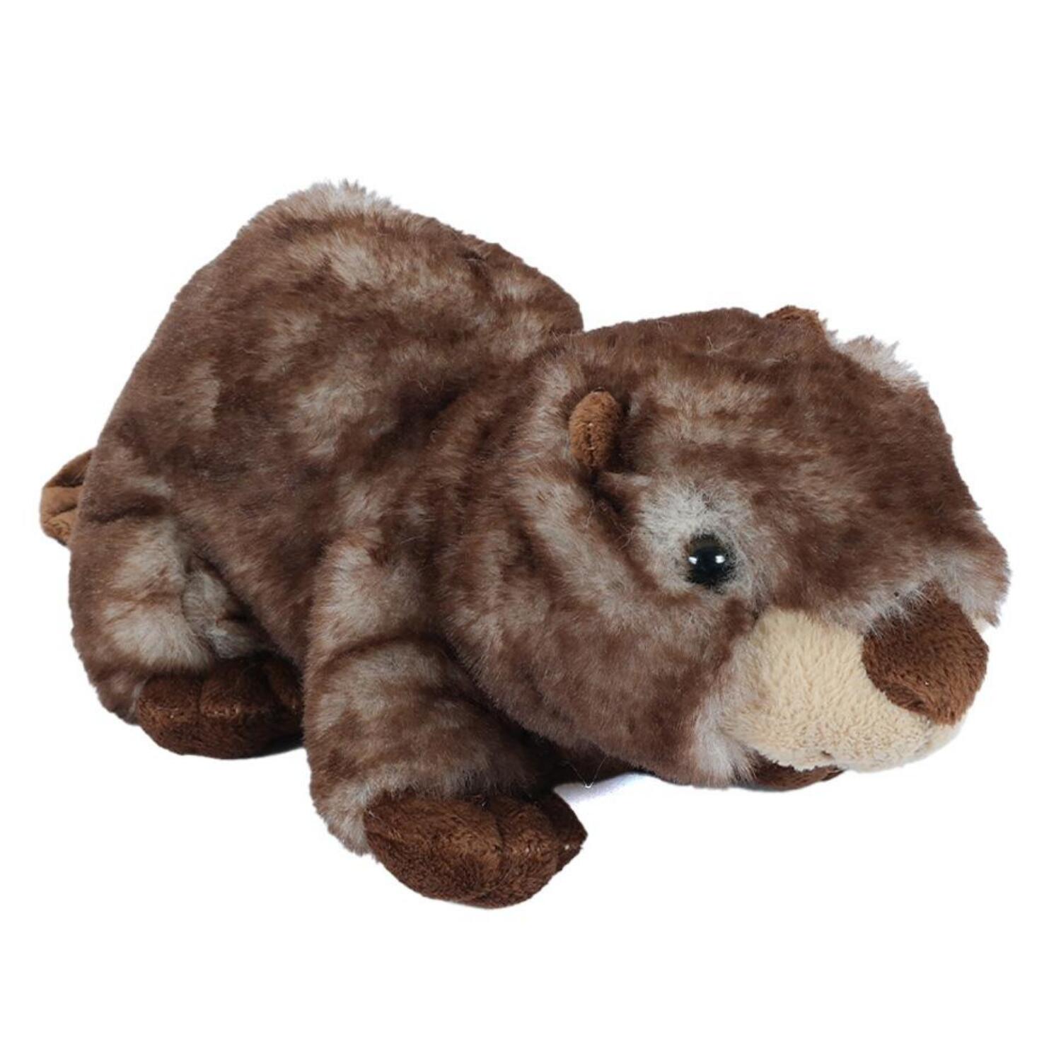 Bever knuffel - zachte pluche - bruin - 18 cm