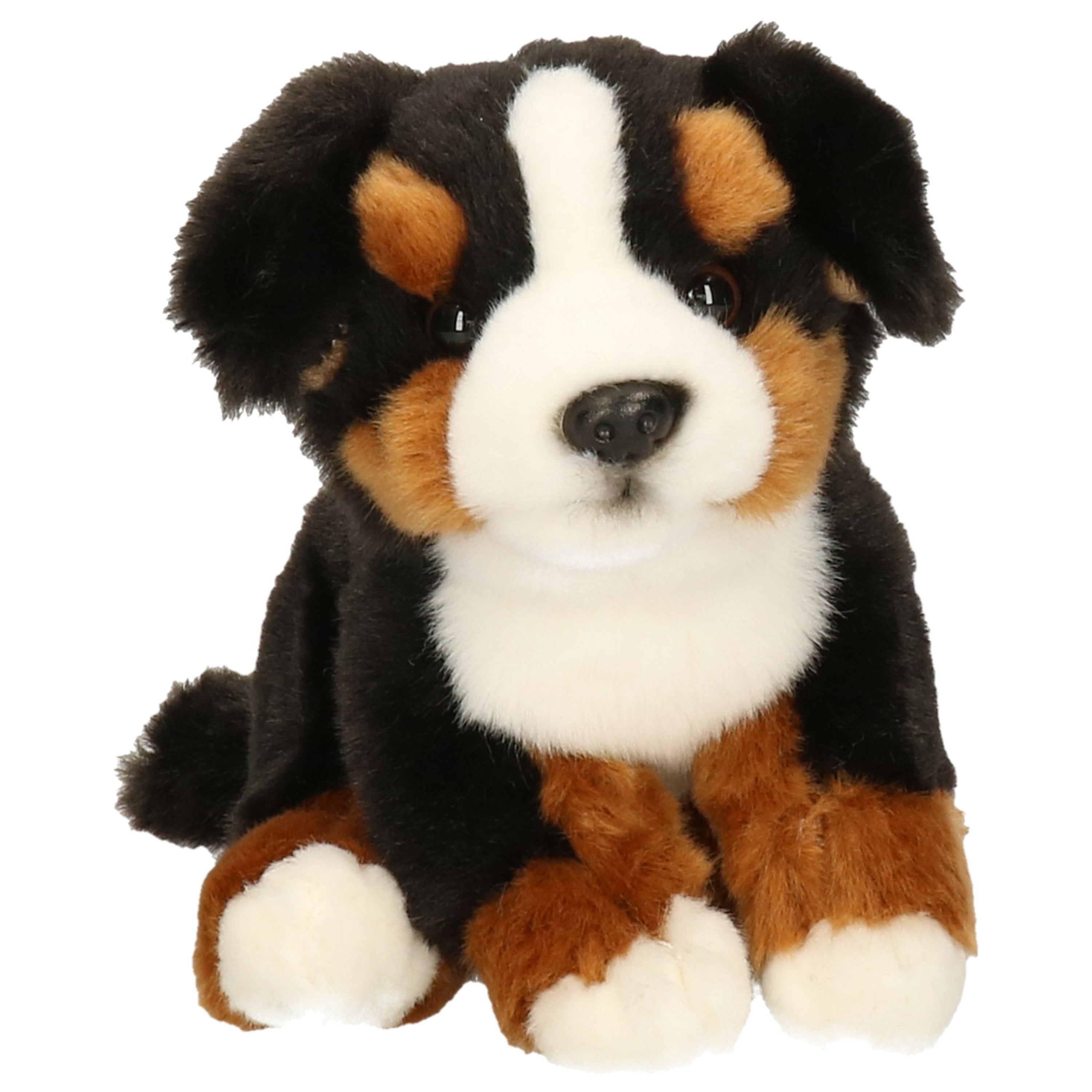 Berner Sennen knuffel hond - pluche - multi kleur - 15 cm