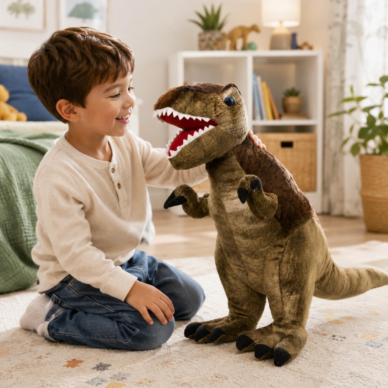 Gekko hagedis knuffel - pluche - blauw - 62 cm