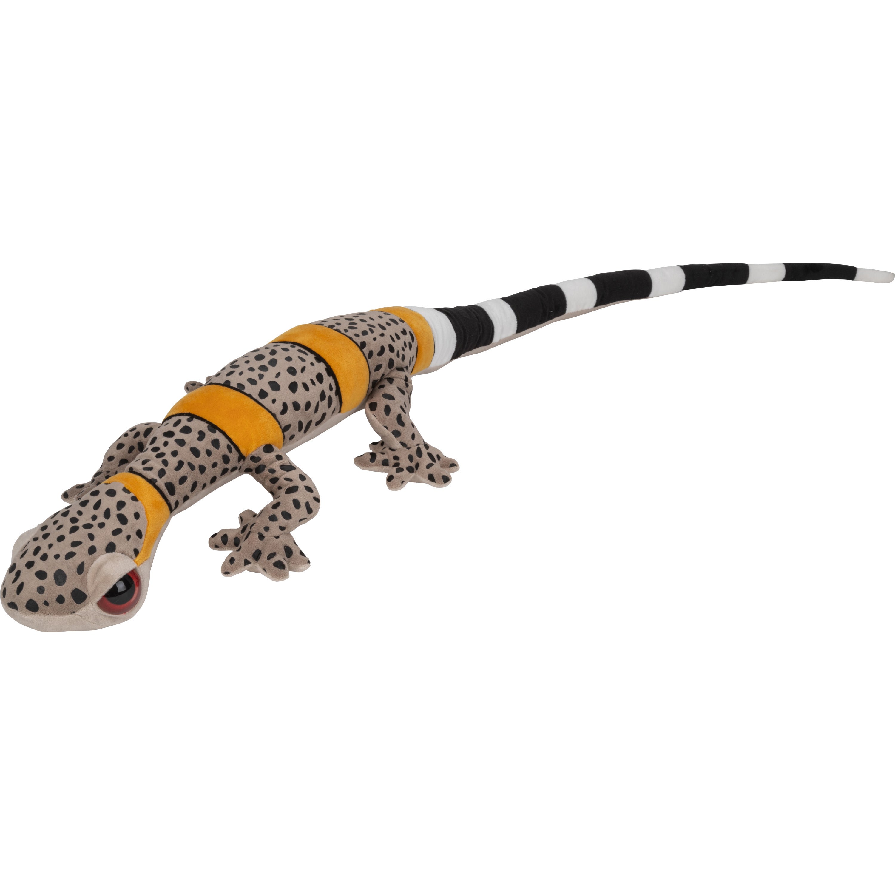 Gekko hagedis knuffel - pluche - beige geel - 112 cm