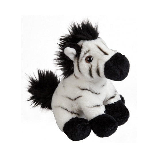 Zebra knuffel - pluche - 15 cm - zwart-wit - speelgoed