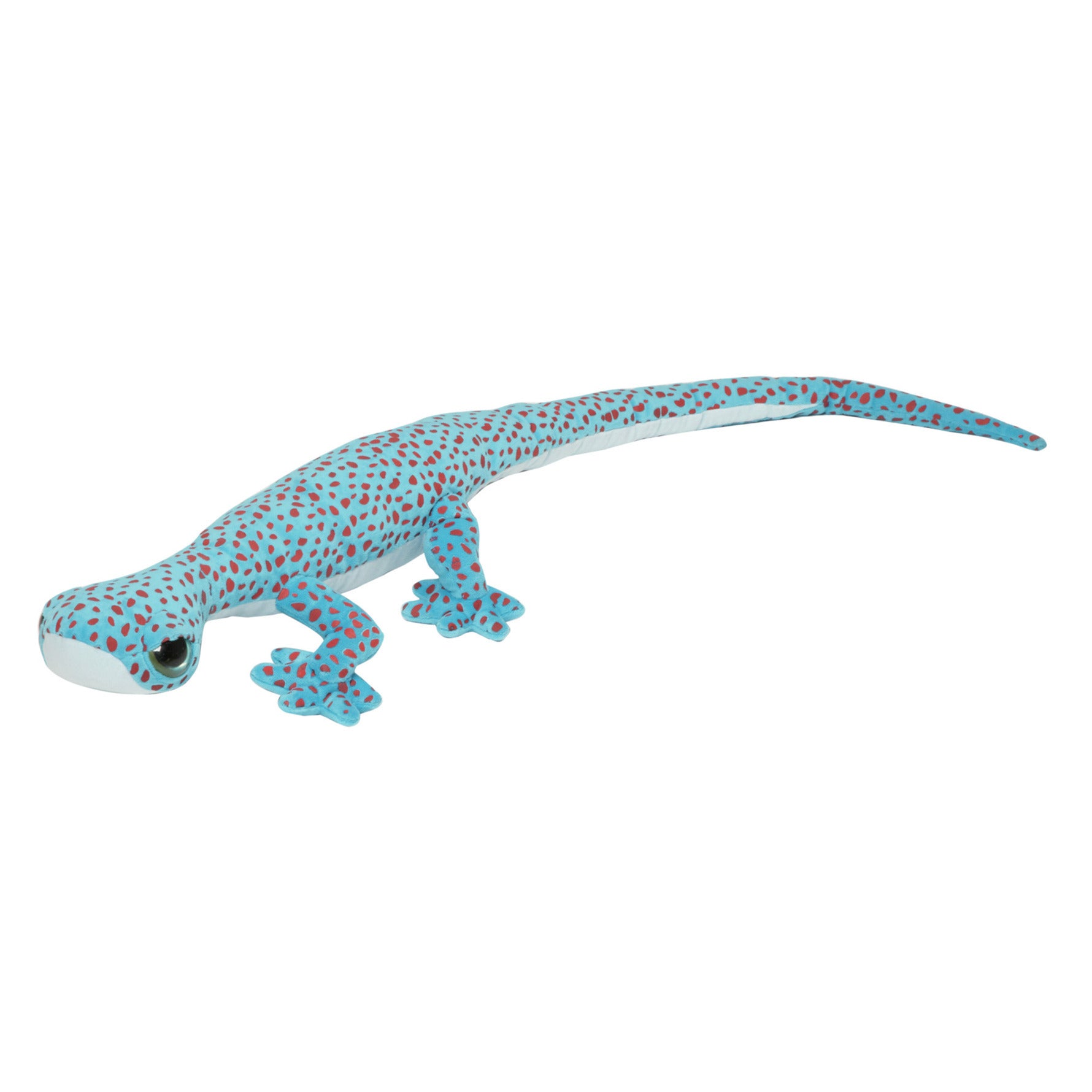 Nature Planet gekko knuffel - pluche - blauw - 112 cm
