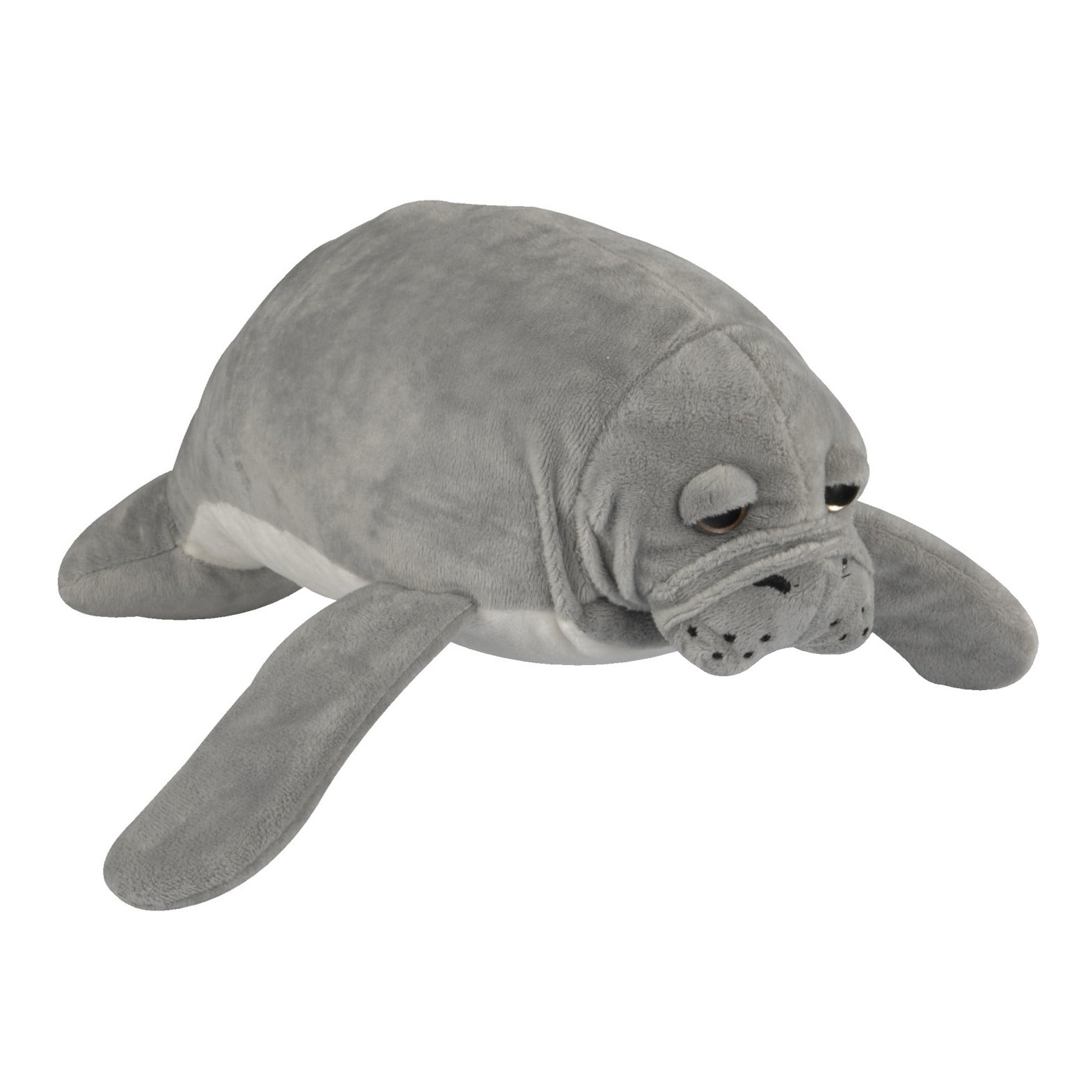 Zeekoe knuffel - pluche - grijs - 39 cm - Nature Planet