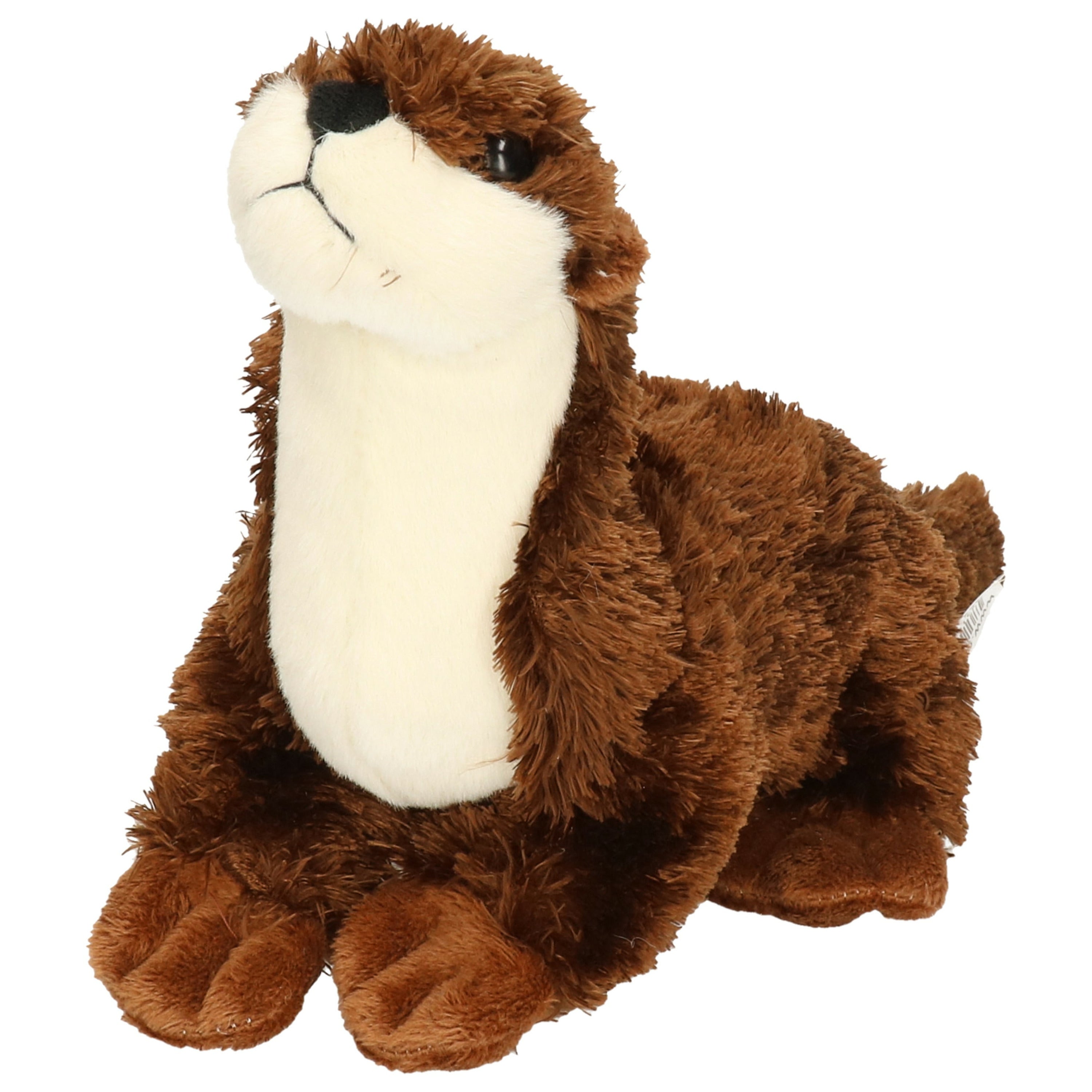 Otter knuffel - zachte pluche - bruin - 16 cm
