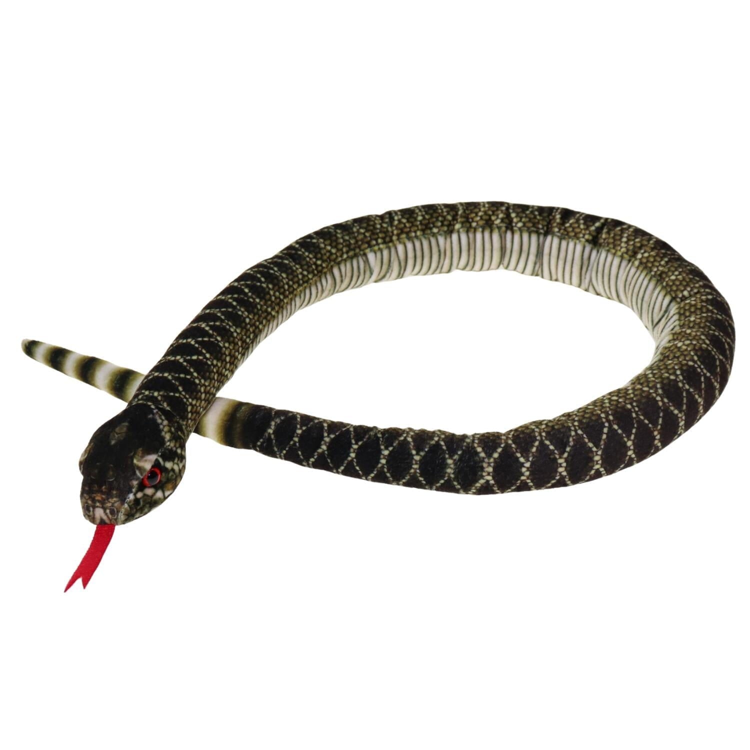 Ratel slang knuffel - pluche - donkergroen - 100 cm