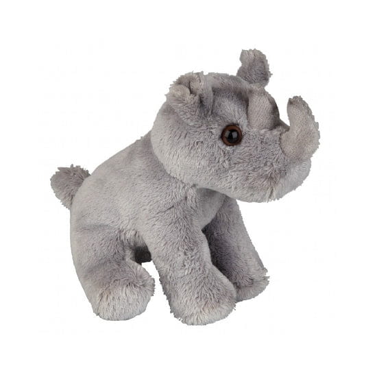 Ravensden neushoorn knuffel - pluche - zittend - 15 cm