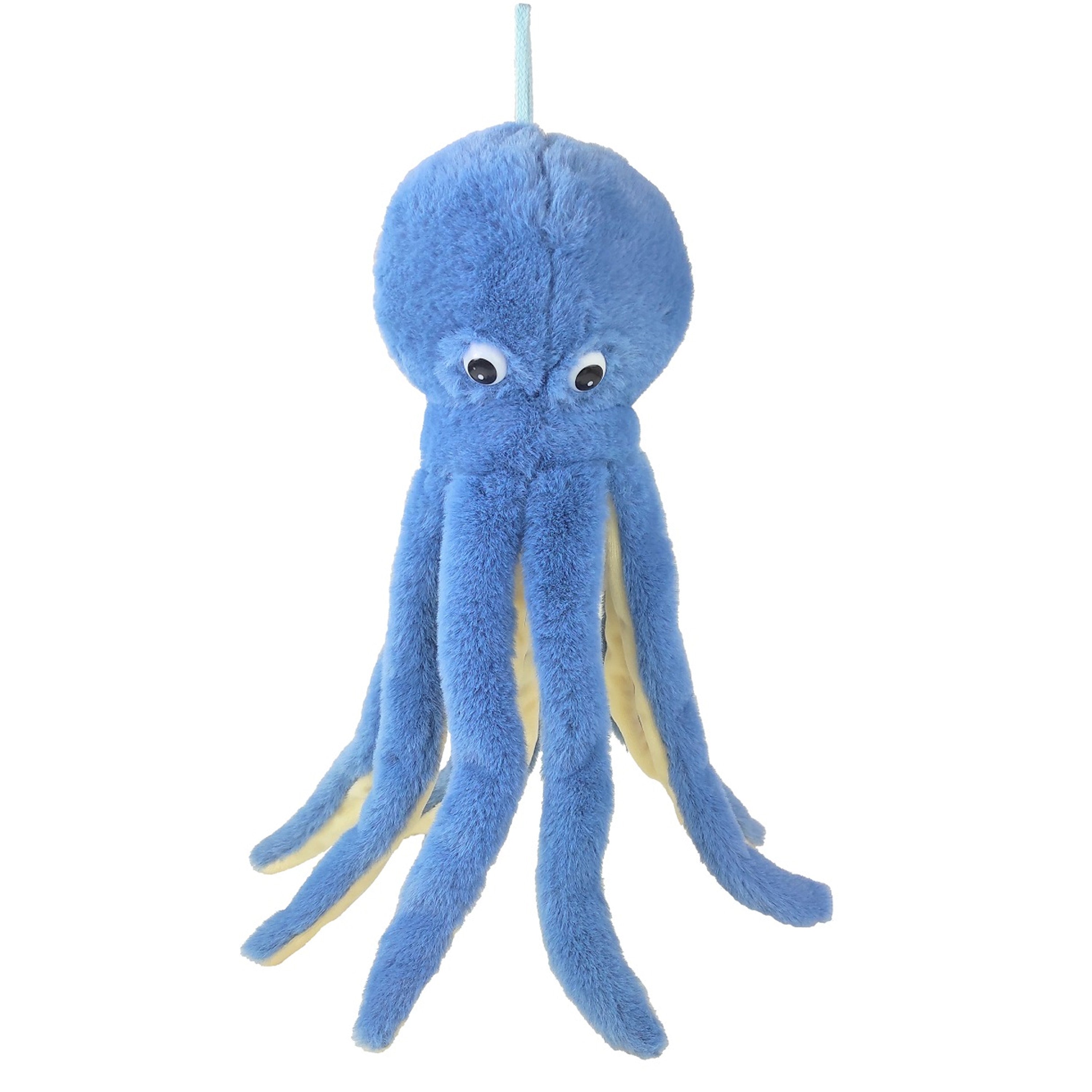 Inware inktvis knuffel - blauw - pluche - 36 cm - zeedieren