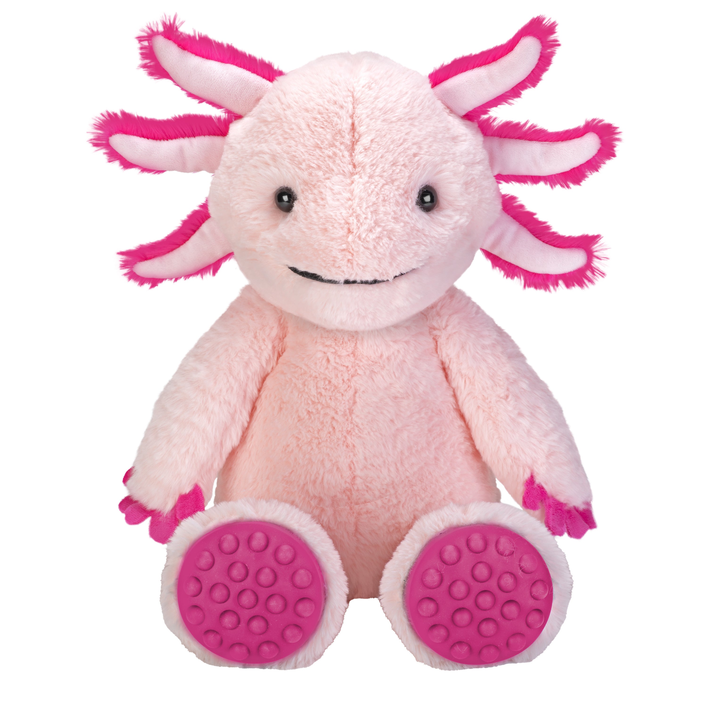 Pluche axolotl knuffel - 35 cm - roze - zittend
