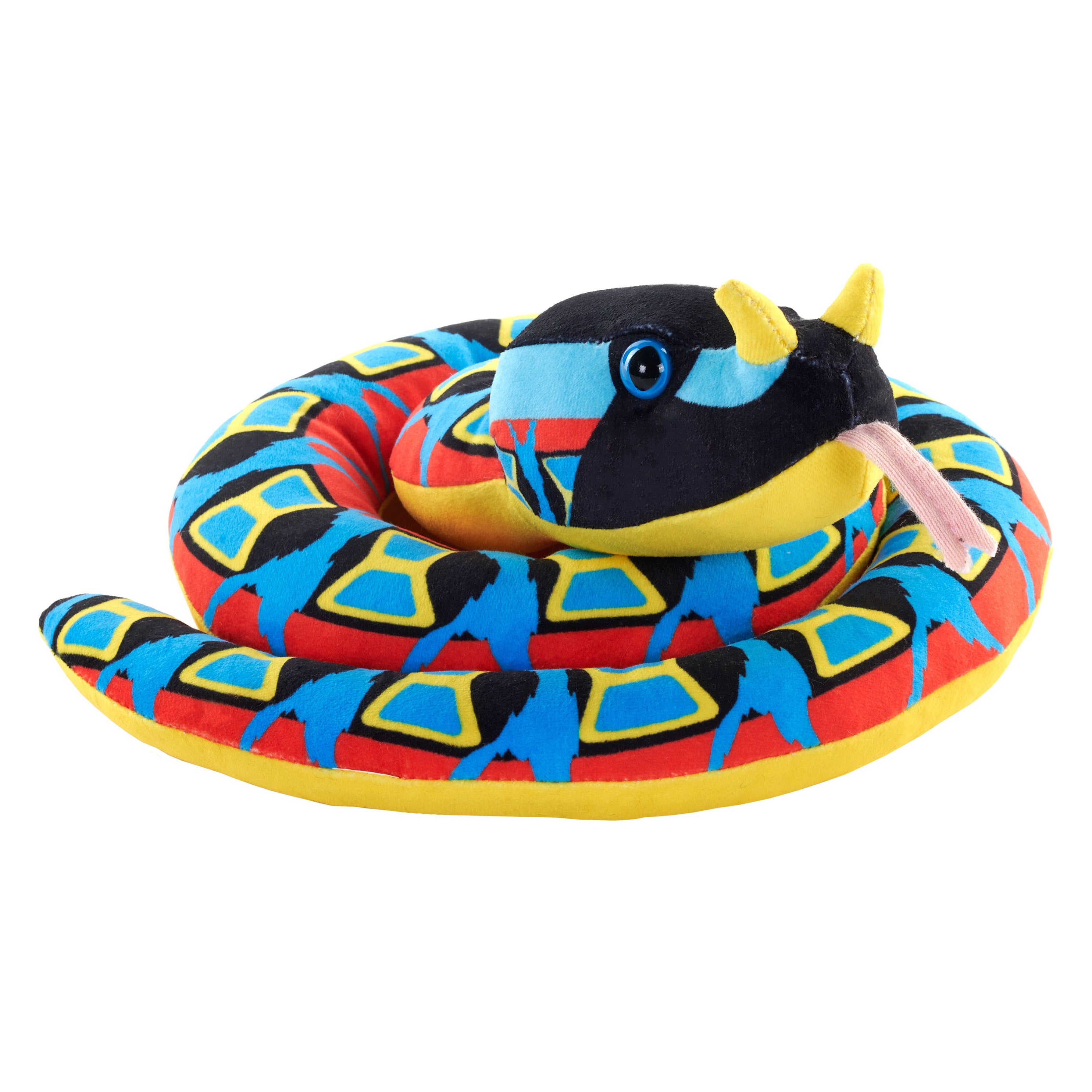 Pluche adder knuffel - meerkleurig - 91 cm - slang