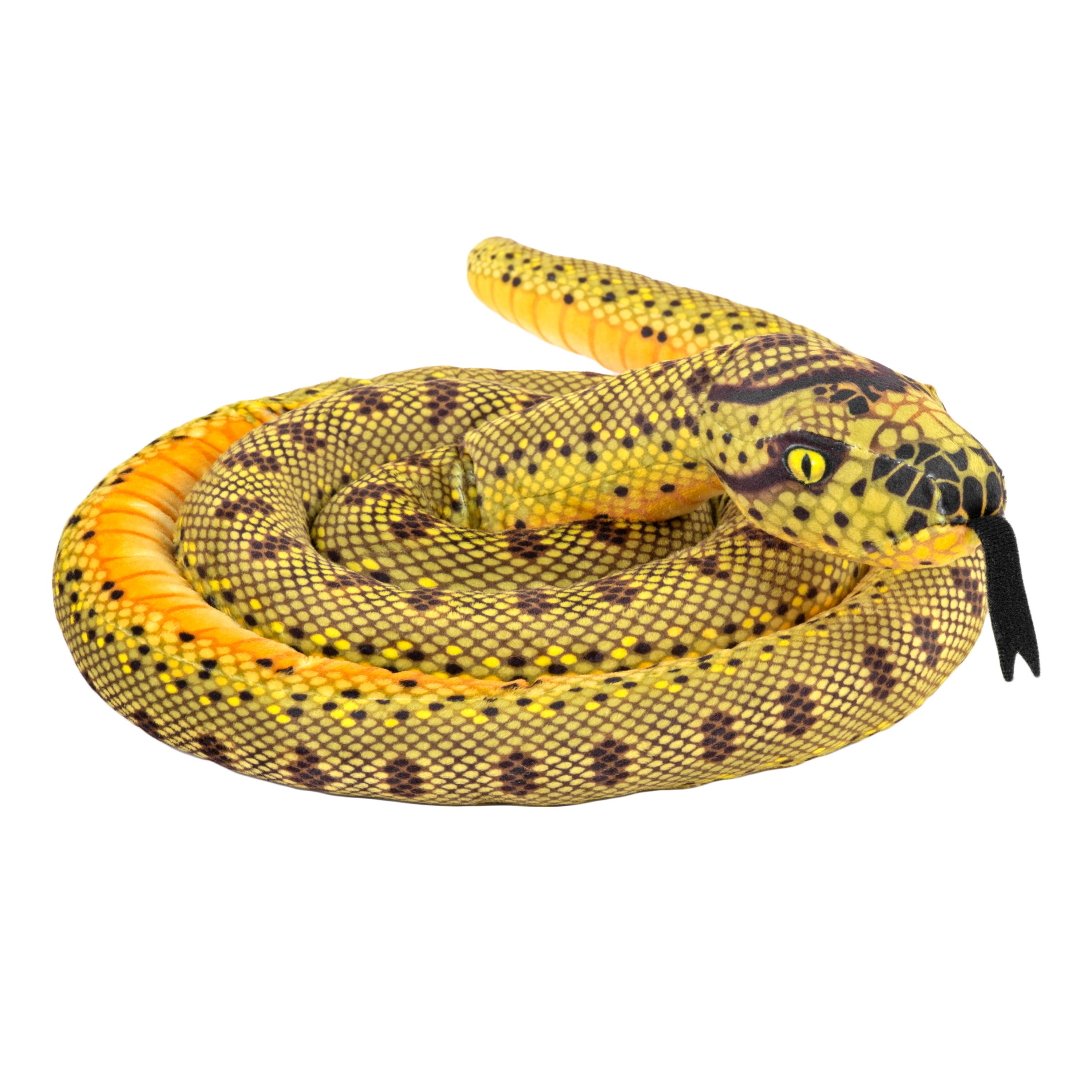 Pluche anaconda knuffel - geel - 152 cm - slang