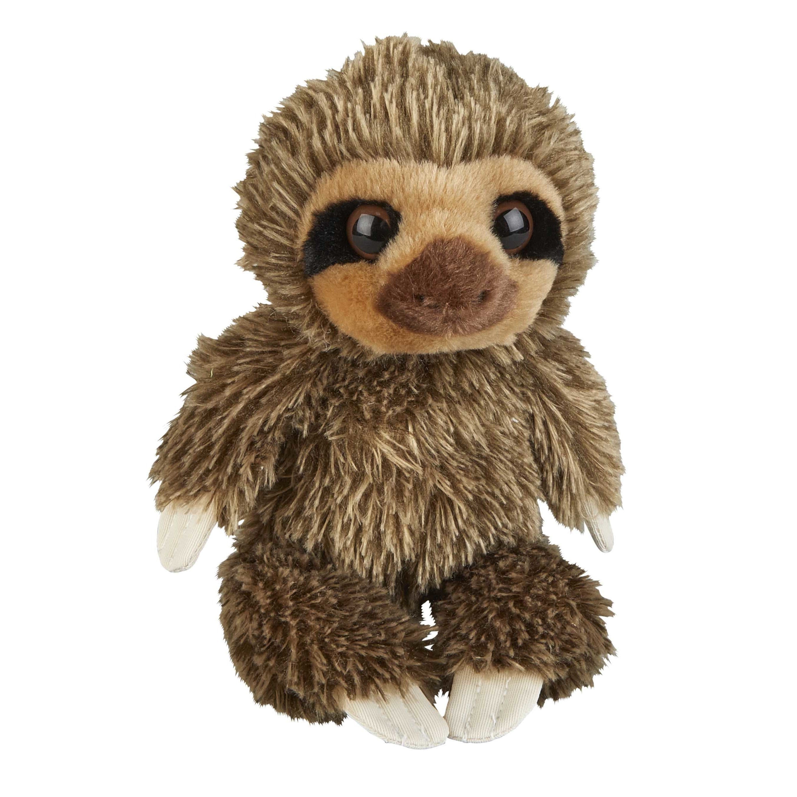 Pluche luiaard knuffel - 18 cm - wilde dieren - speelgoed