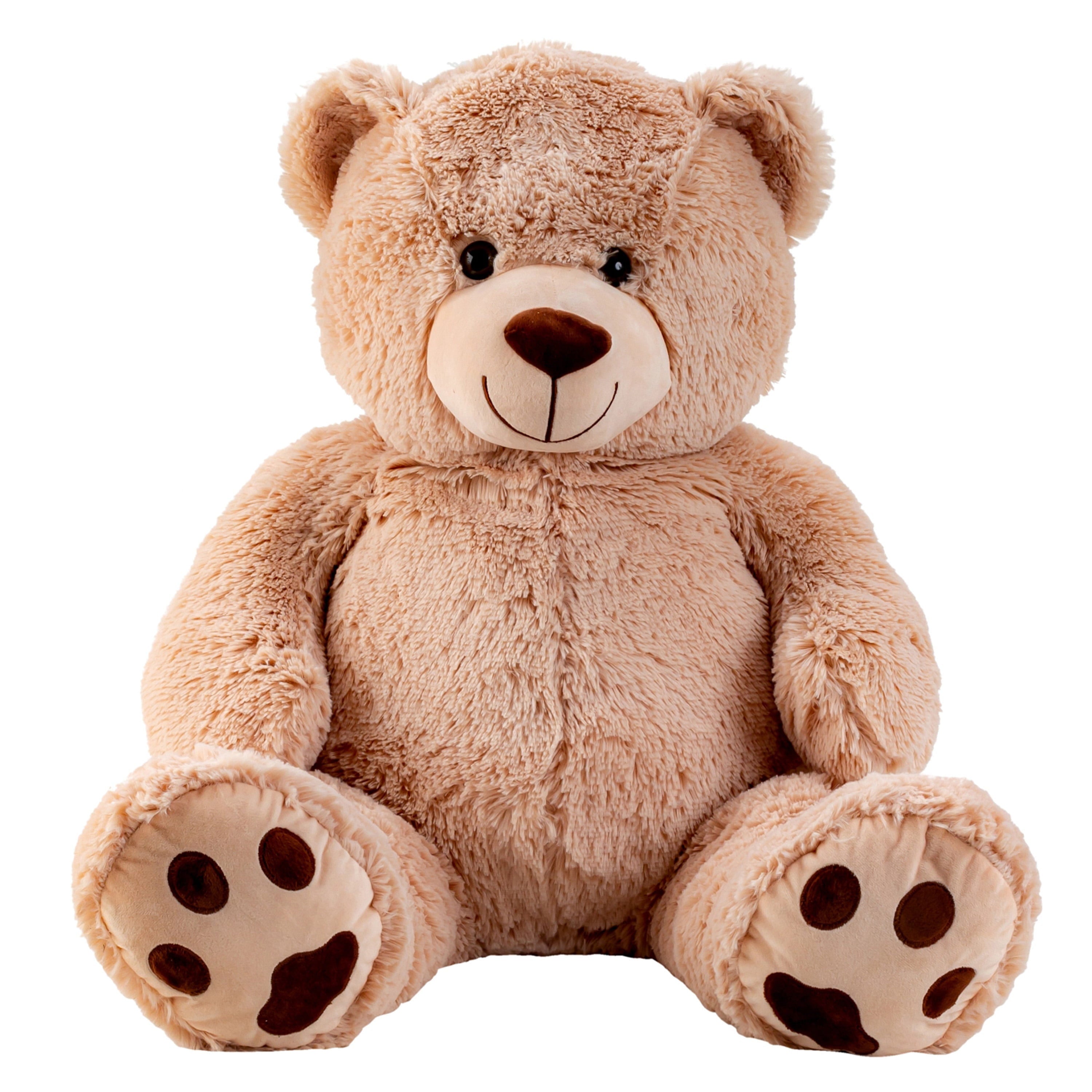 Teddy beer knuffel - zachte pluche - 64 cm zittend - 100 cm staand