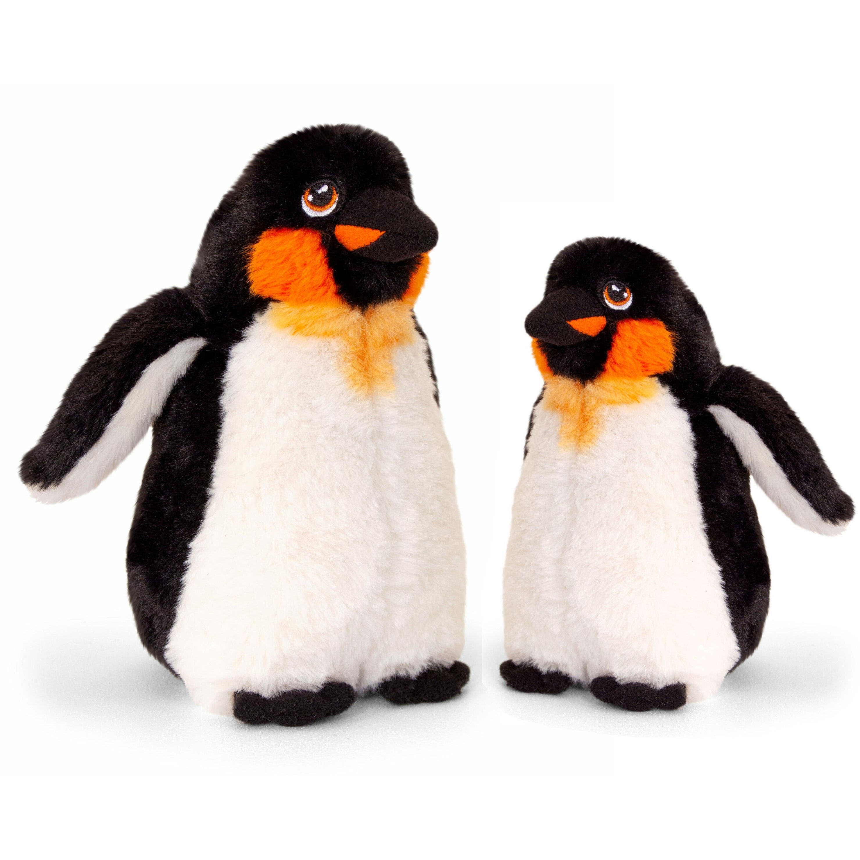 Keel Toys keizer pinguïn knuffel - pluche - wit/zwart - 20 en 25 cm